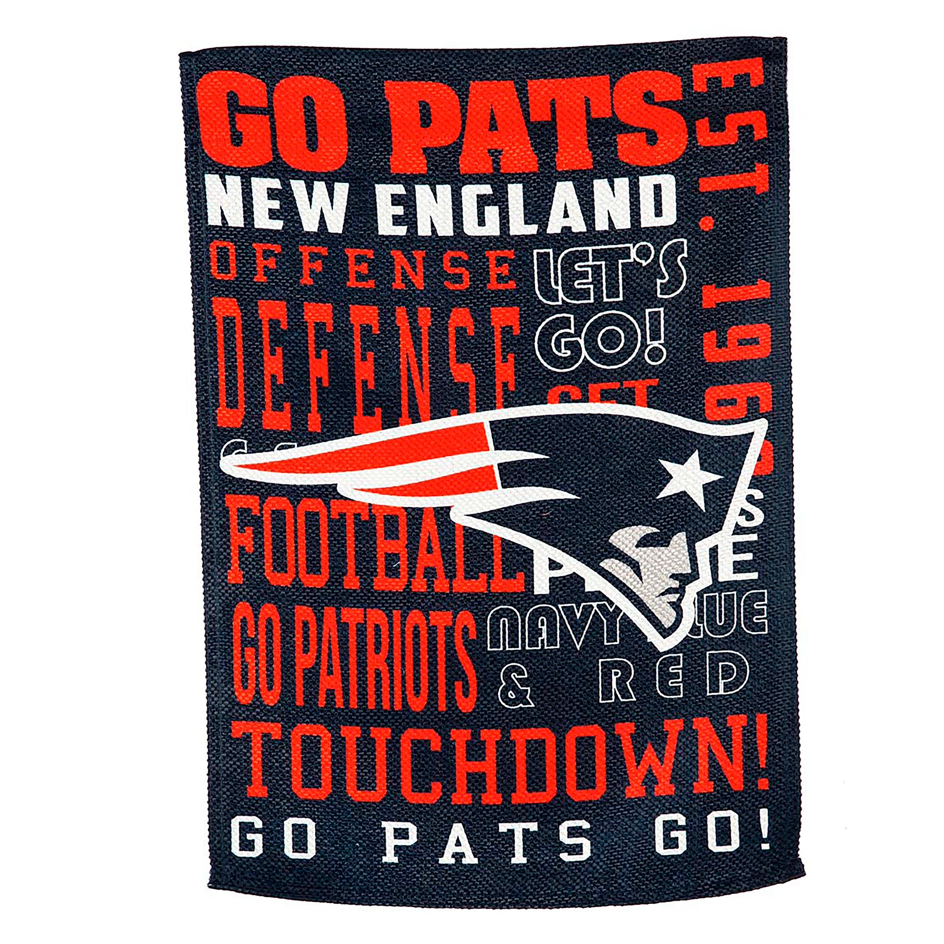 Double-Sided Fan Rules NFL Team Pride Sueded House Flag, New England Patriots - Sports Collectibles, Sports Memorabilia, Sports Fan Shop, Sports Gifts