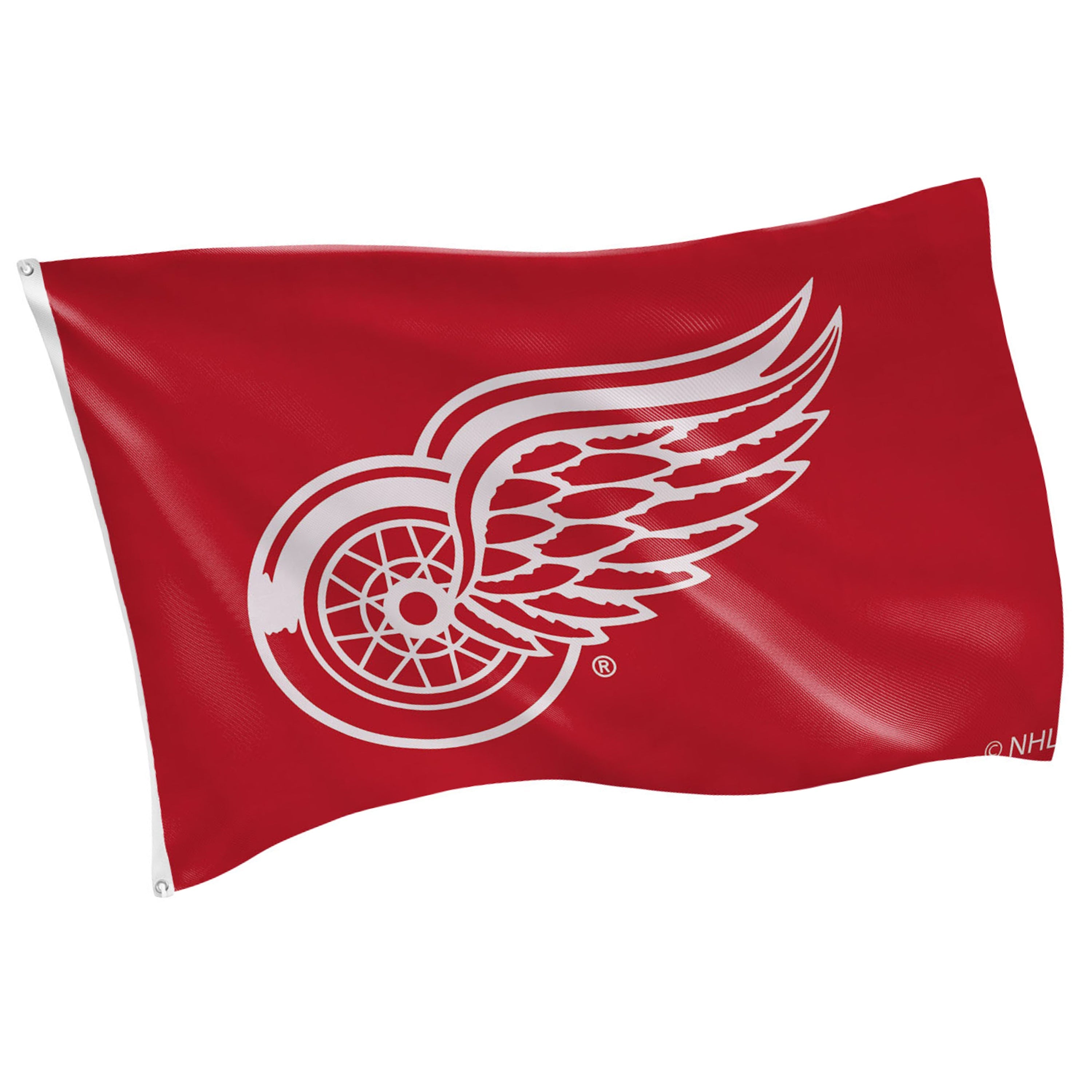 Detroit Red Wings Single Sided Estate Flag with 2 Grommets, 3'x5' - Sports Gifts, Sports Memorabilia, Sports Collectibles, Fan Shop