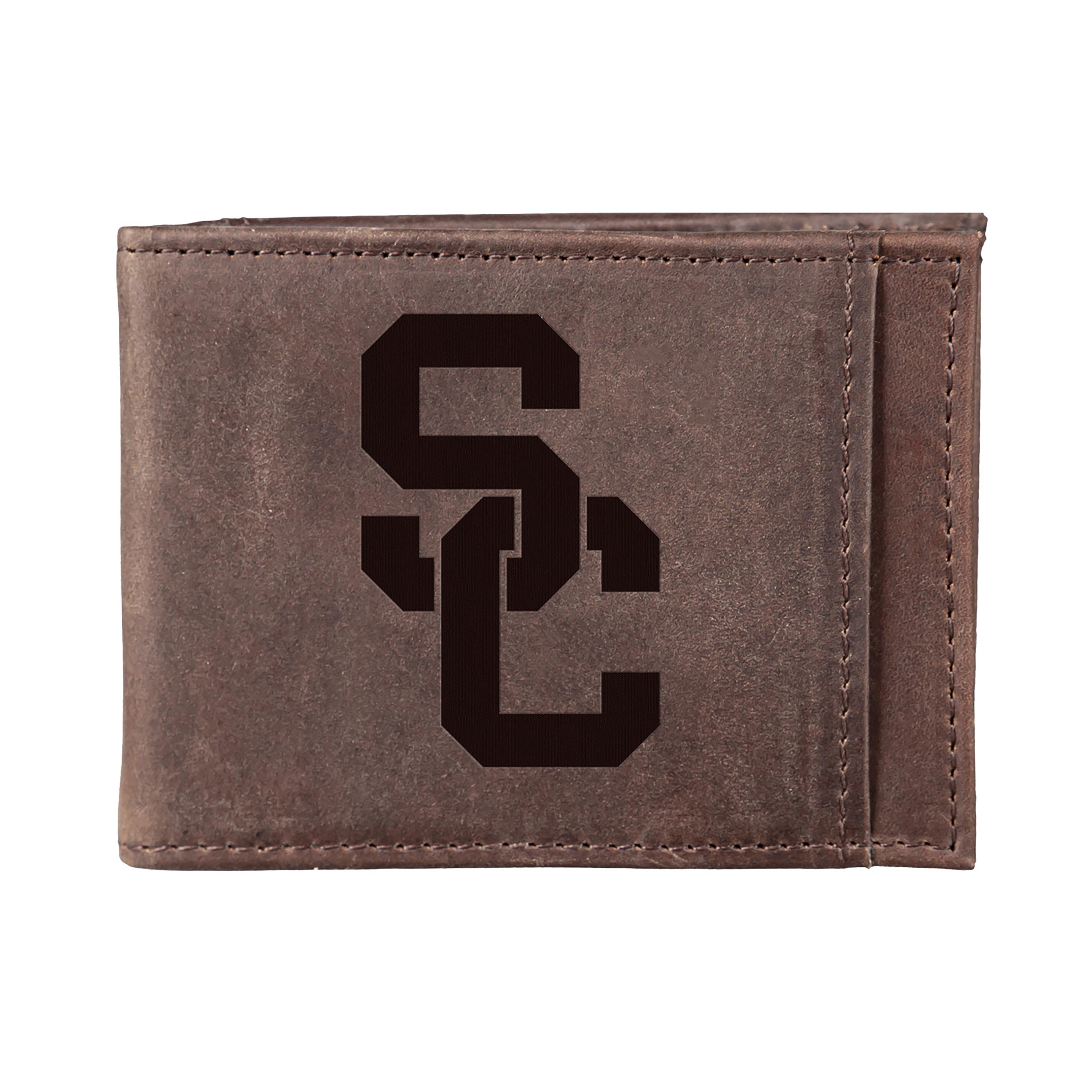 Front Pocket Wallet w/ RFID Blocking, University of Southern California, Brown - Sports Collectibles, Sports Memorabilia, Sports Fan Shop, Sports Gifts