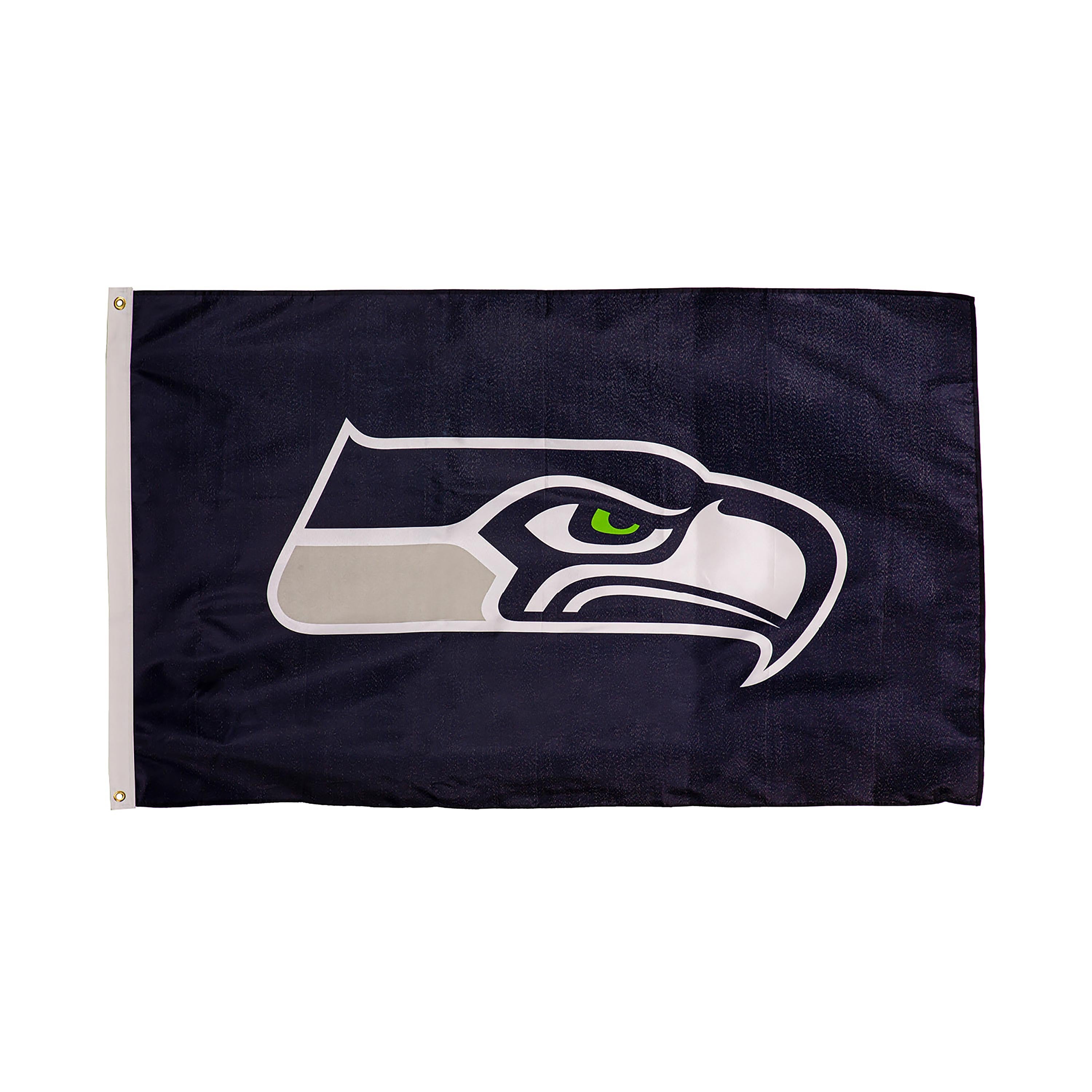 Seattle Seahawks Single Sided Estate Flag with 2 Grommets, 3'x5' - Sports Gifts, Sports Memorabilia, Sports Collectibles, Fan Shop