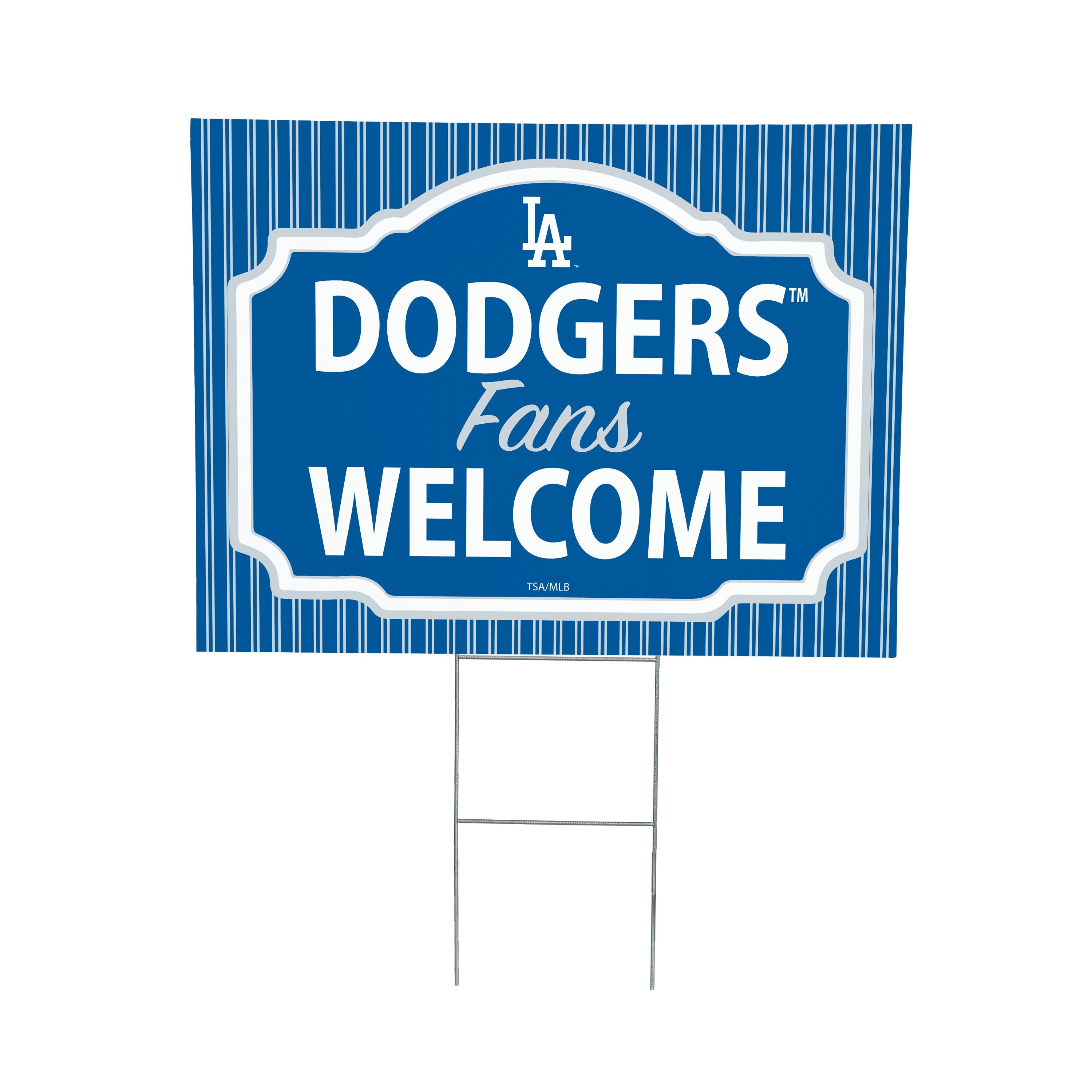 Los Angeles Dodgers Coroplast Yard Sign, "Fans Welcome" - Sports Collectibles, Sports Memorabilia, Sports Fan Shop, Sports Gifts