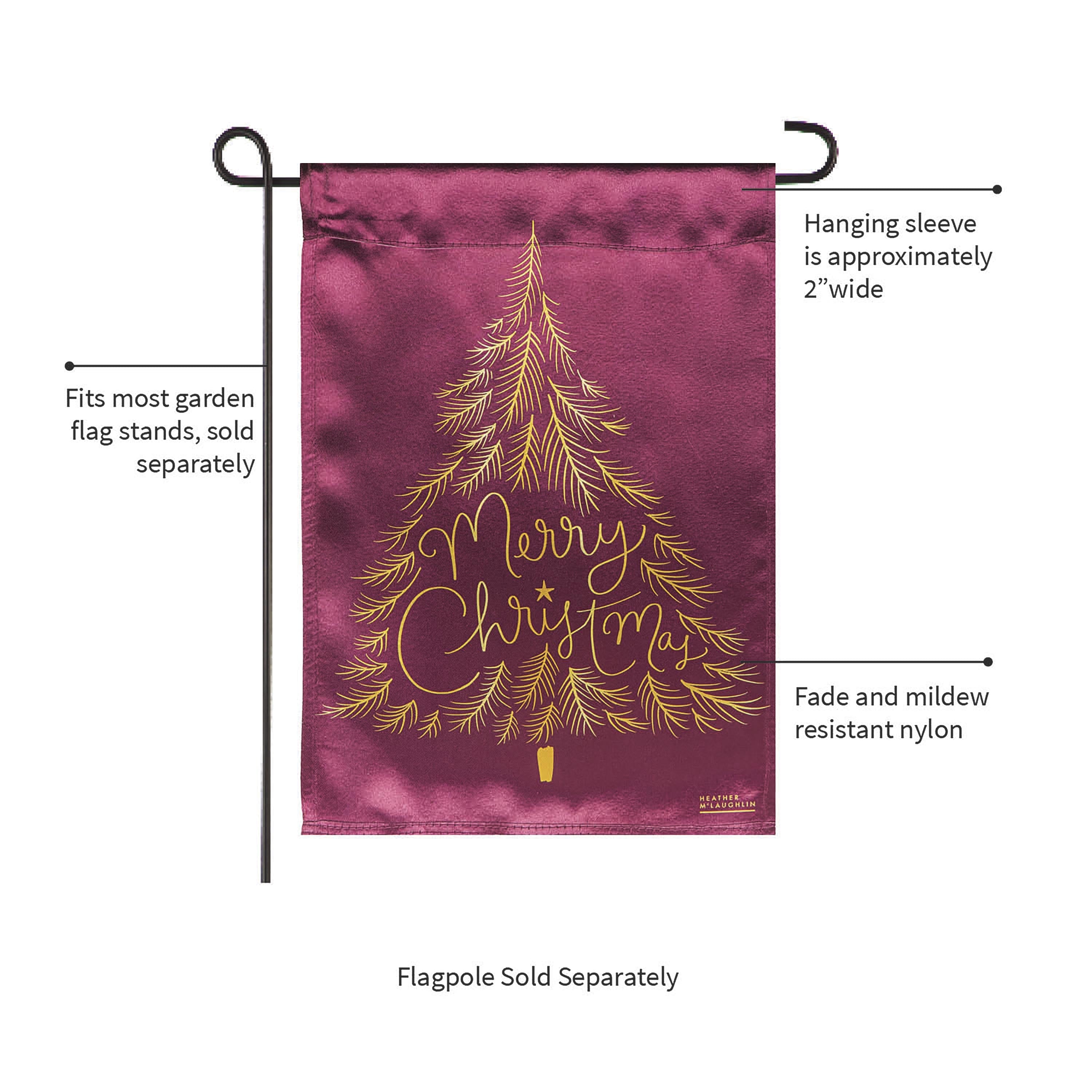 Trees Reversible Lustre Garden Flag - Sports Collectibles, Sports Memorabilia, Sports Fan Shop, Sports Gifts