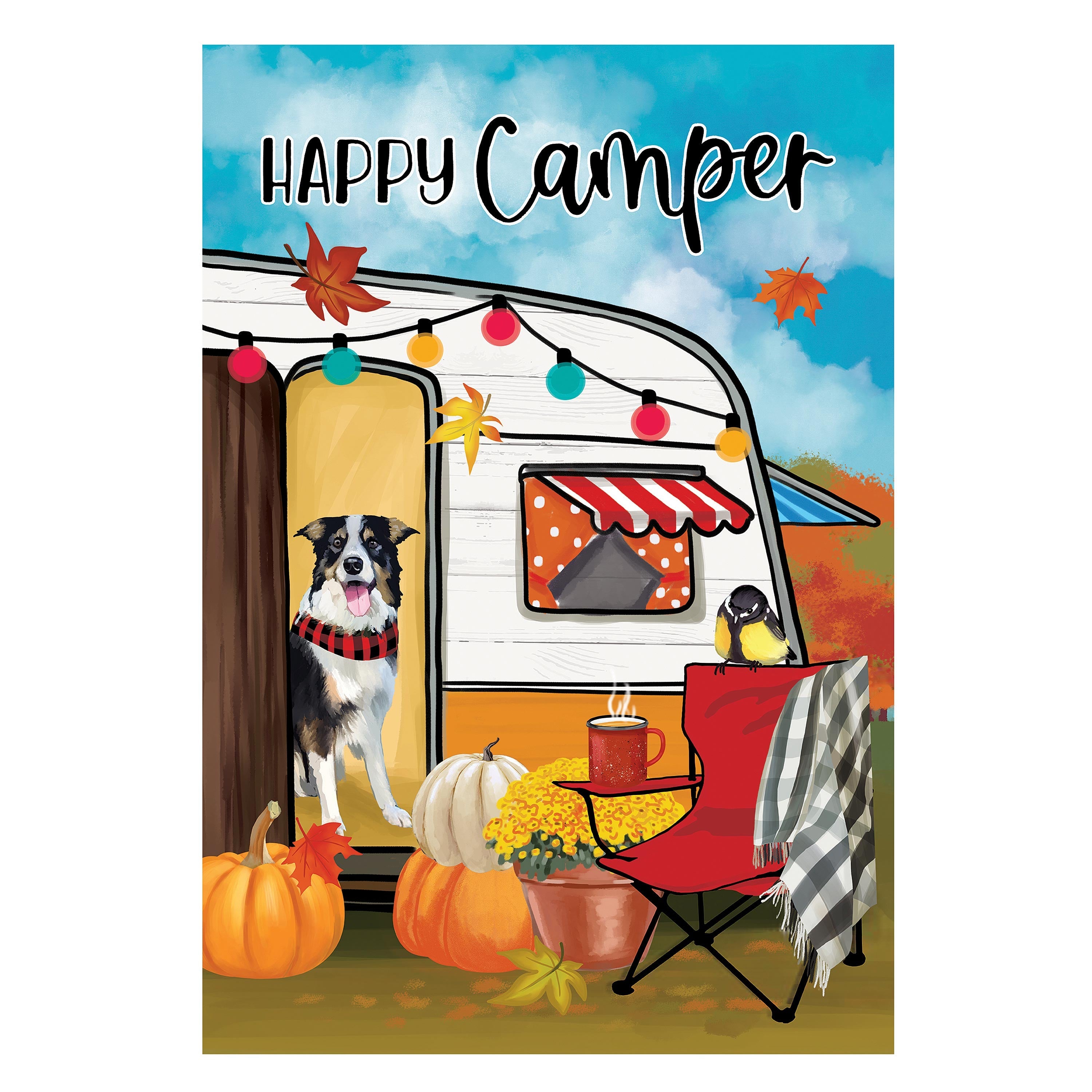 Fall For Camping Suede Garden Flag - Sports Collectibles, Sports Memorabilia, Sports Fan Shop, Sports Gifts