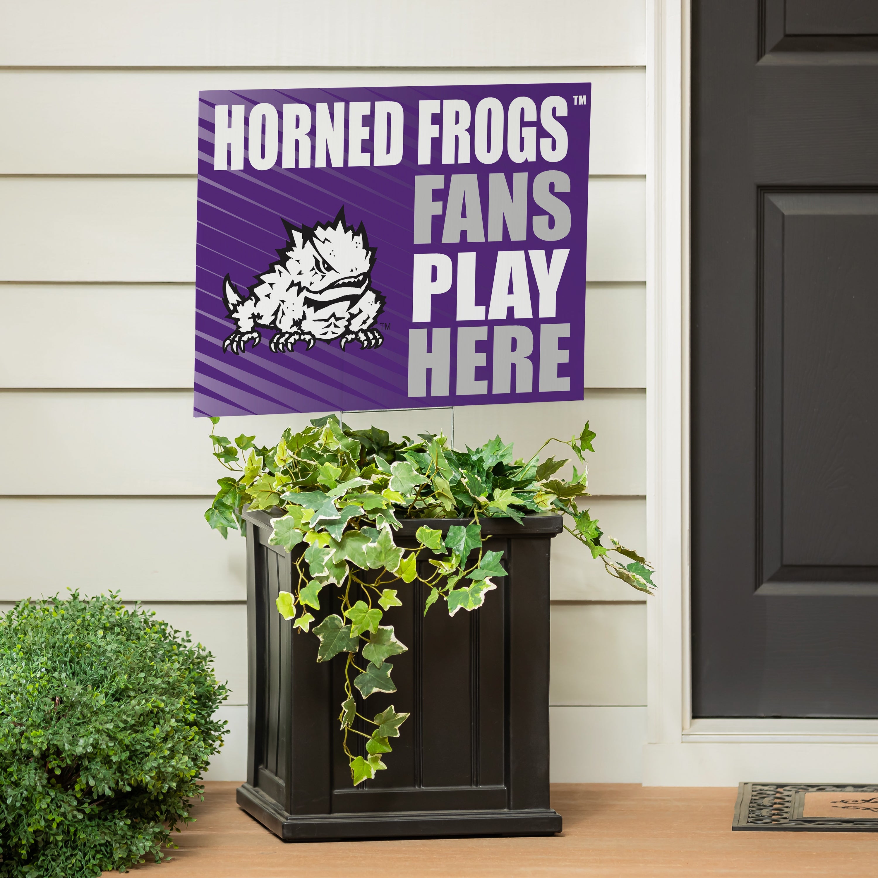 Texas Christian University Coroplast Yard Sign "Fans Play Here" - Sports Collectibles, Sports Memorabilia, Sports Fan Shop, Sports Gifts