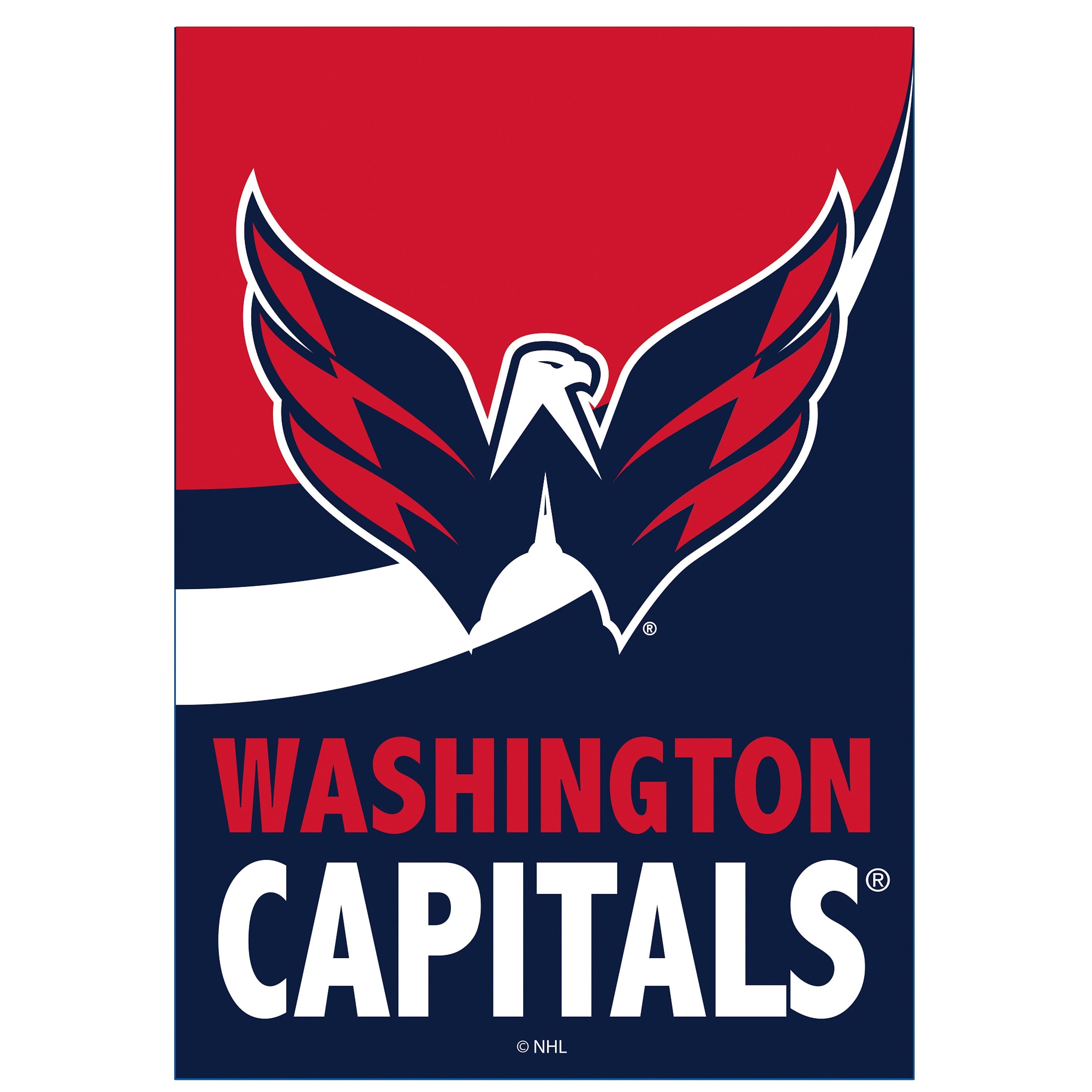 Washington Capitals Burlap Flag House Size - Sports Collectibles, Sports Memorabilia, Sports Fan Shop, Sports Gifts
