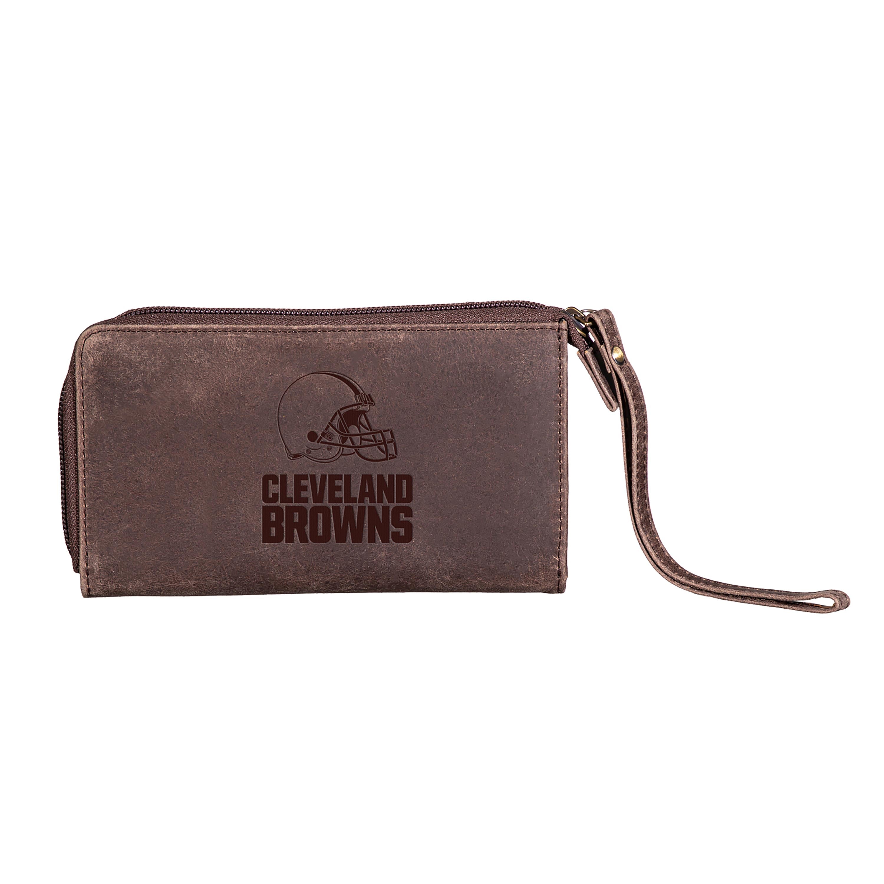 Wristlet Wallet, Brown, Cleveland Browns - Sports Collectibles, Sports Memorabilia, Sports Fan Shop, Sports Gifts