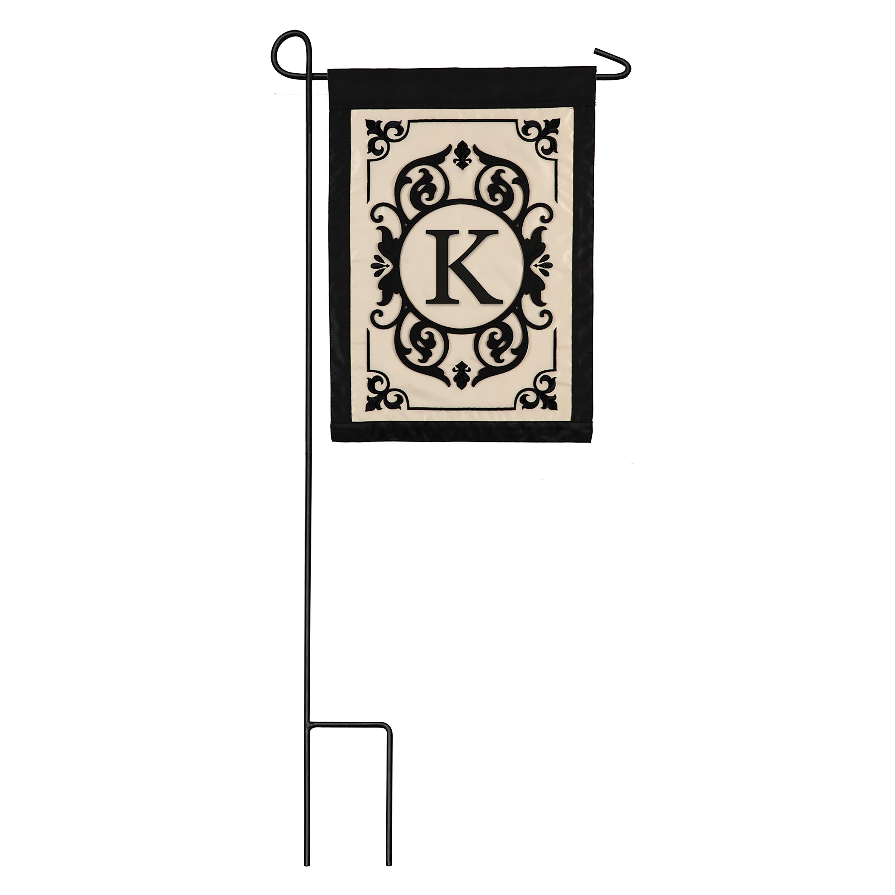 Cambridge Monogram Garden Applique Flag, Letter K - Sports Collectibles, Sports Memorabilia, Sports Fan Shop, Sports Gifts