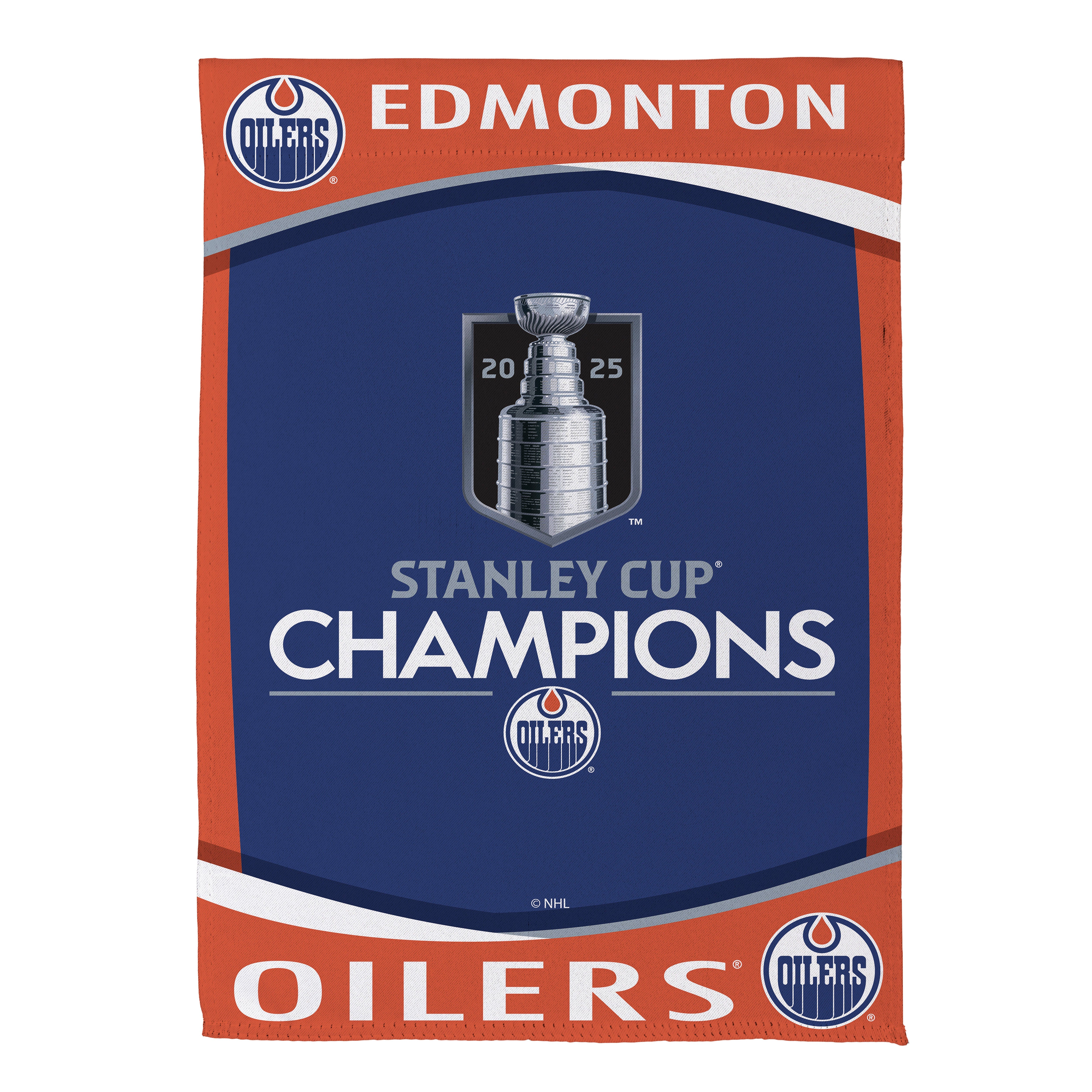 Edmonton Oilers, Stanley Cup 2025 Champions Flag, House - Sports Collectibles, Sports Memorabilia, Sports Fan Shop, Sports Gifts