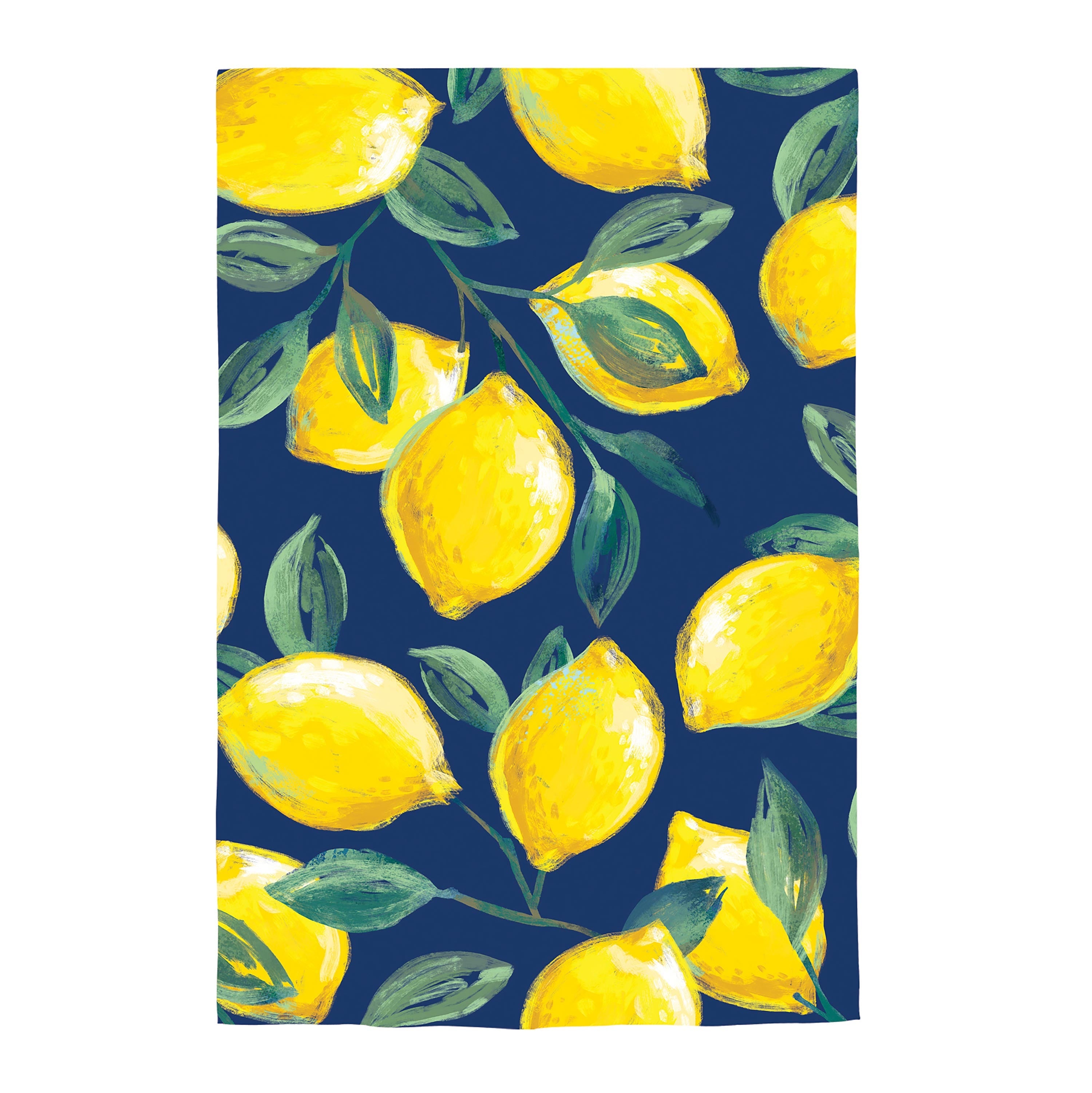 Coastal Citrus Lemons Suede House Flag - Sports Gifts, Sports Memorabilia, Sports Collectibles, Fan Shop