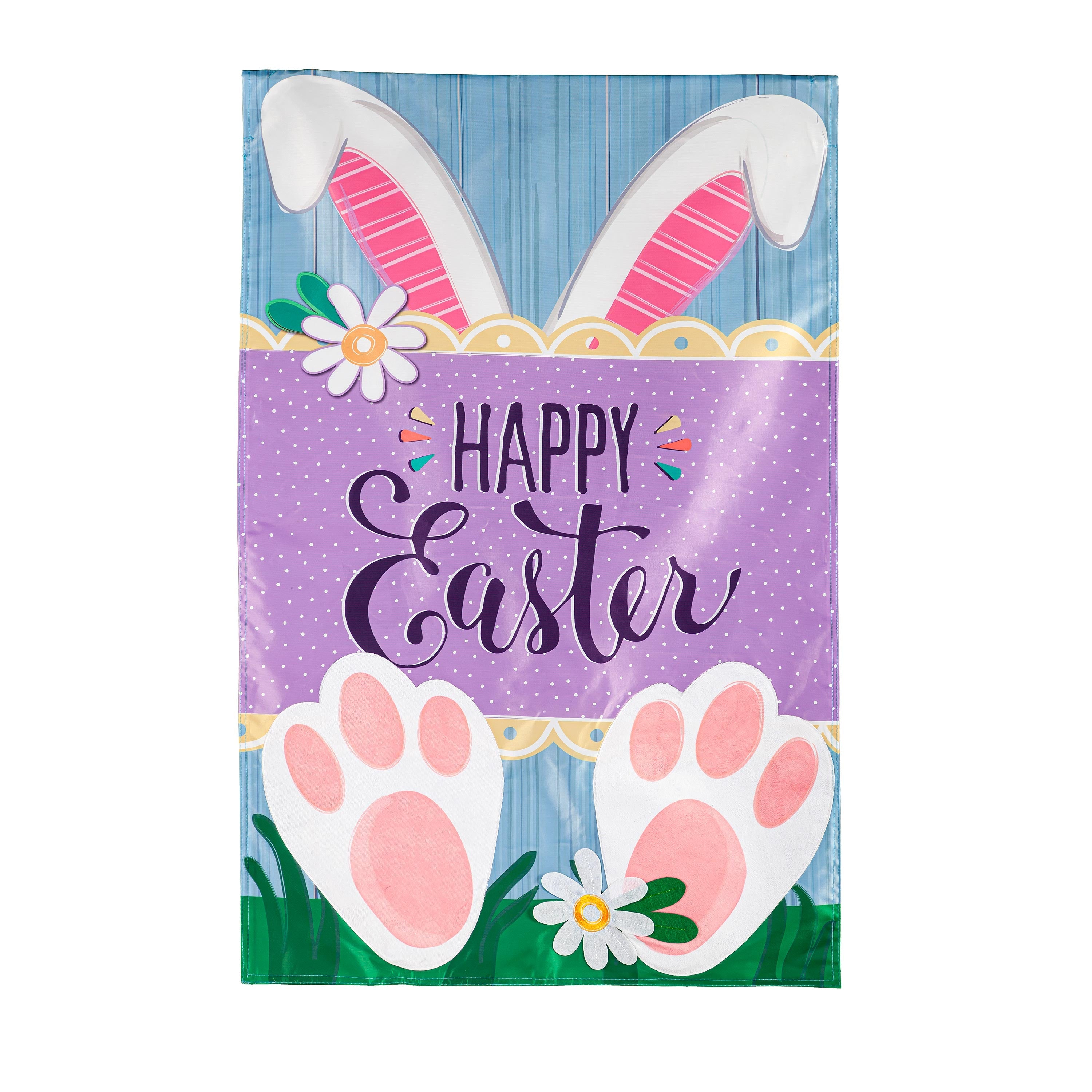 Happy Easter Bunny Applique House Flag - Sports Collectibles, Sports Memorabilia, Sports Fan Shop, Sports Gifts