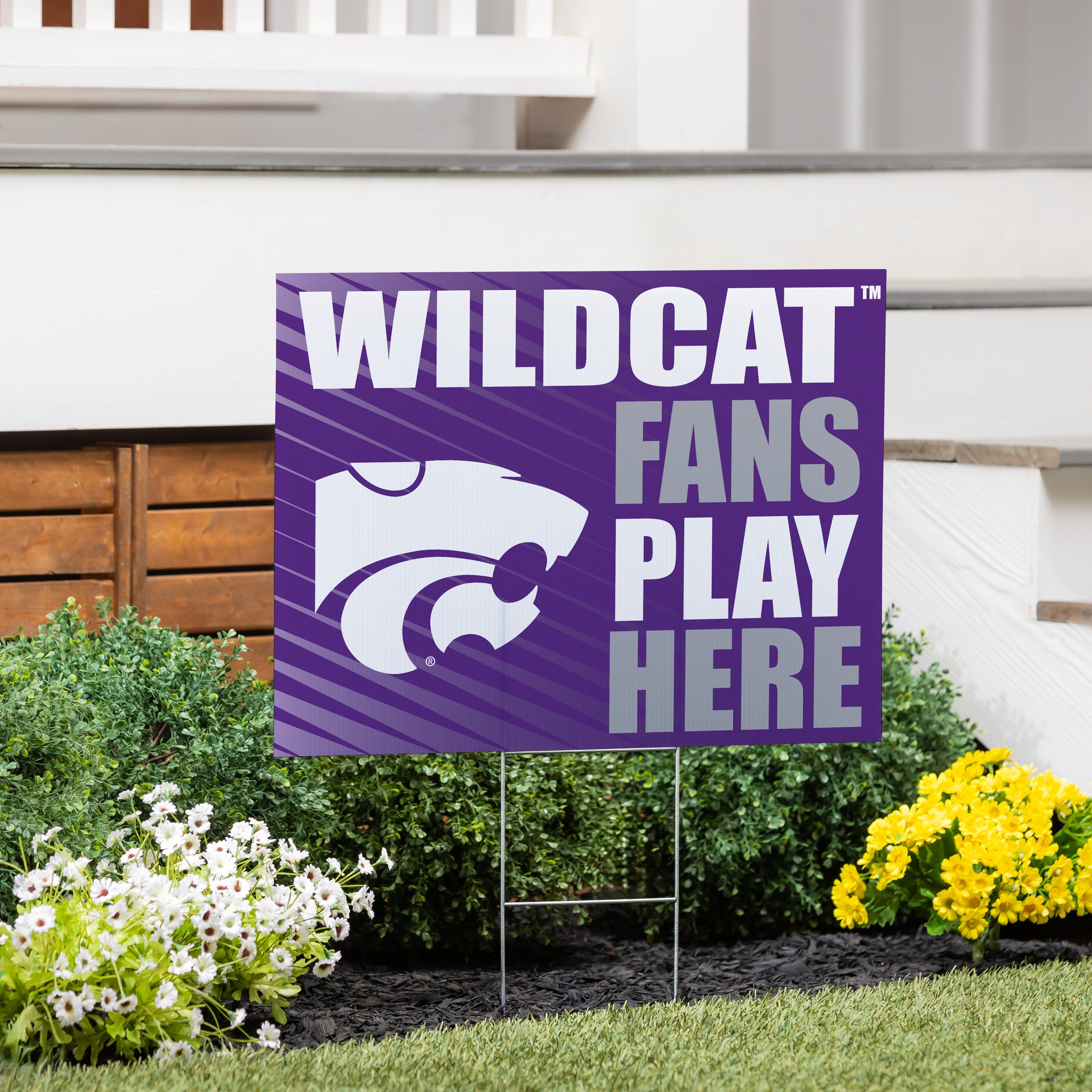 Kansas State University Coroplast Yard Sign "Fans Play Here" - Sports Collectibles, Sports Memorabilia, Sports Fan Shop, Sports Gifts