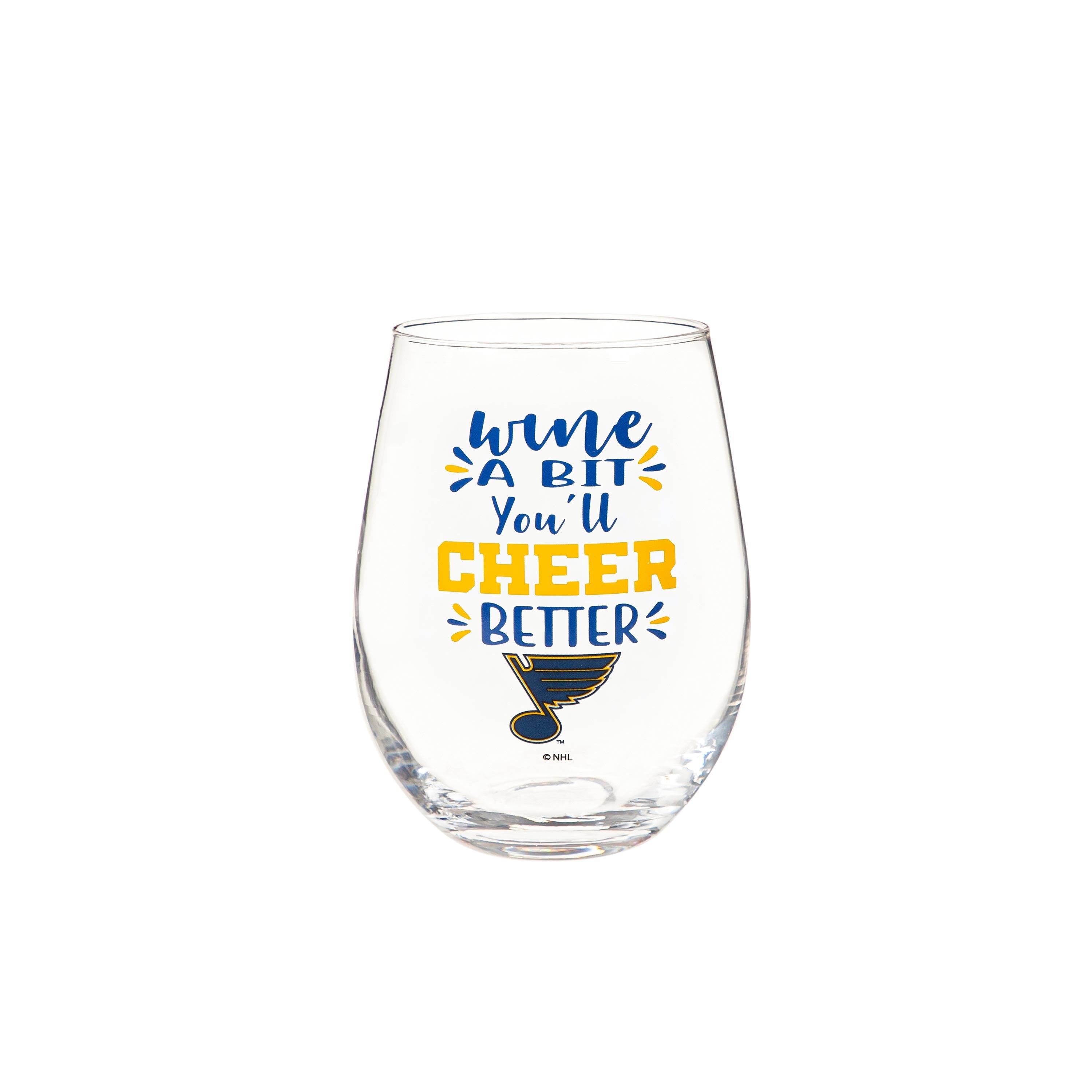 St. Louis Blues,17oz Boxed Stemless Glass - Sports Gifts, Sports Memorabilia, Sports Collectibles, Fan Shop