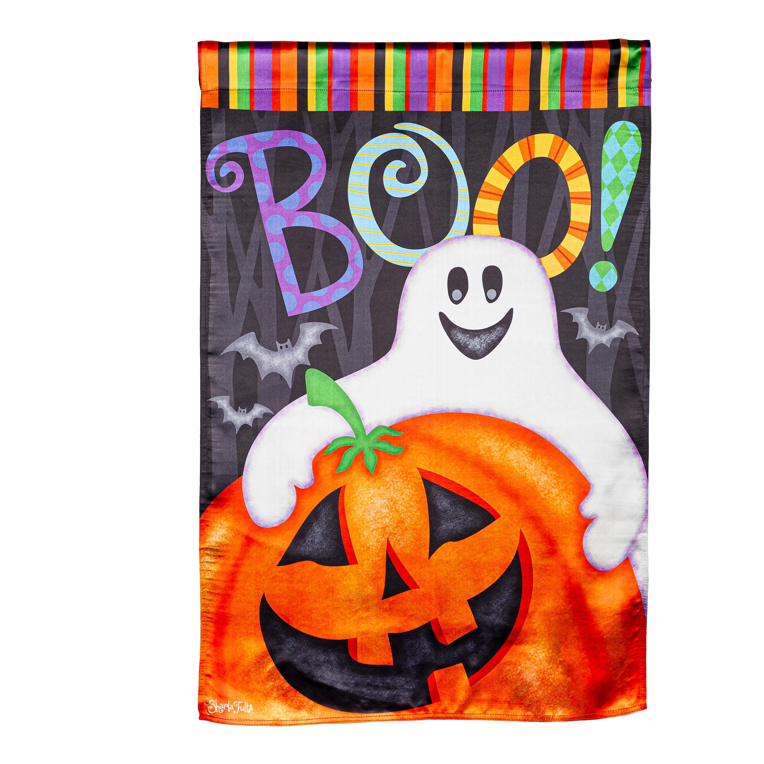 Halloween Friends House Lustre Flag - Sports Collectibles, Sports Memorabilia, Sports Fan Shop, Sports Gifts