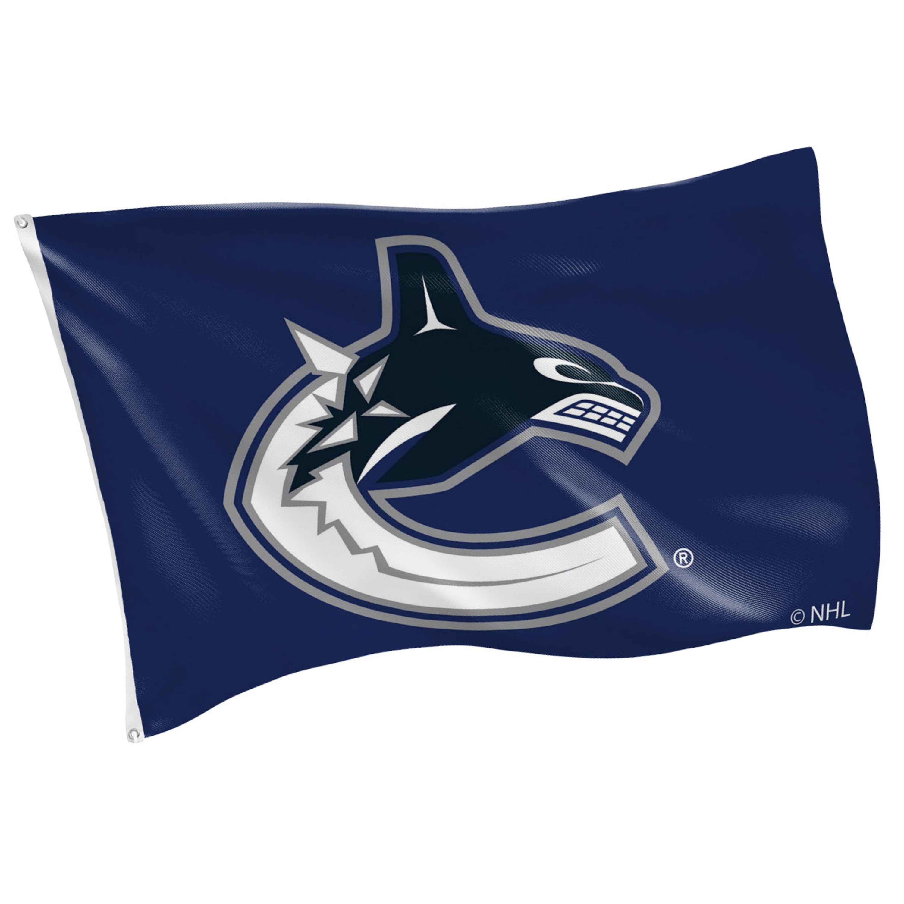 Vancouver Canucks Single Sided Flag w/ 2 Grommets, 3'x5' - Sports Gifts, Sports Memorabilia, Sports Collectibles, Fan Shop
