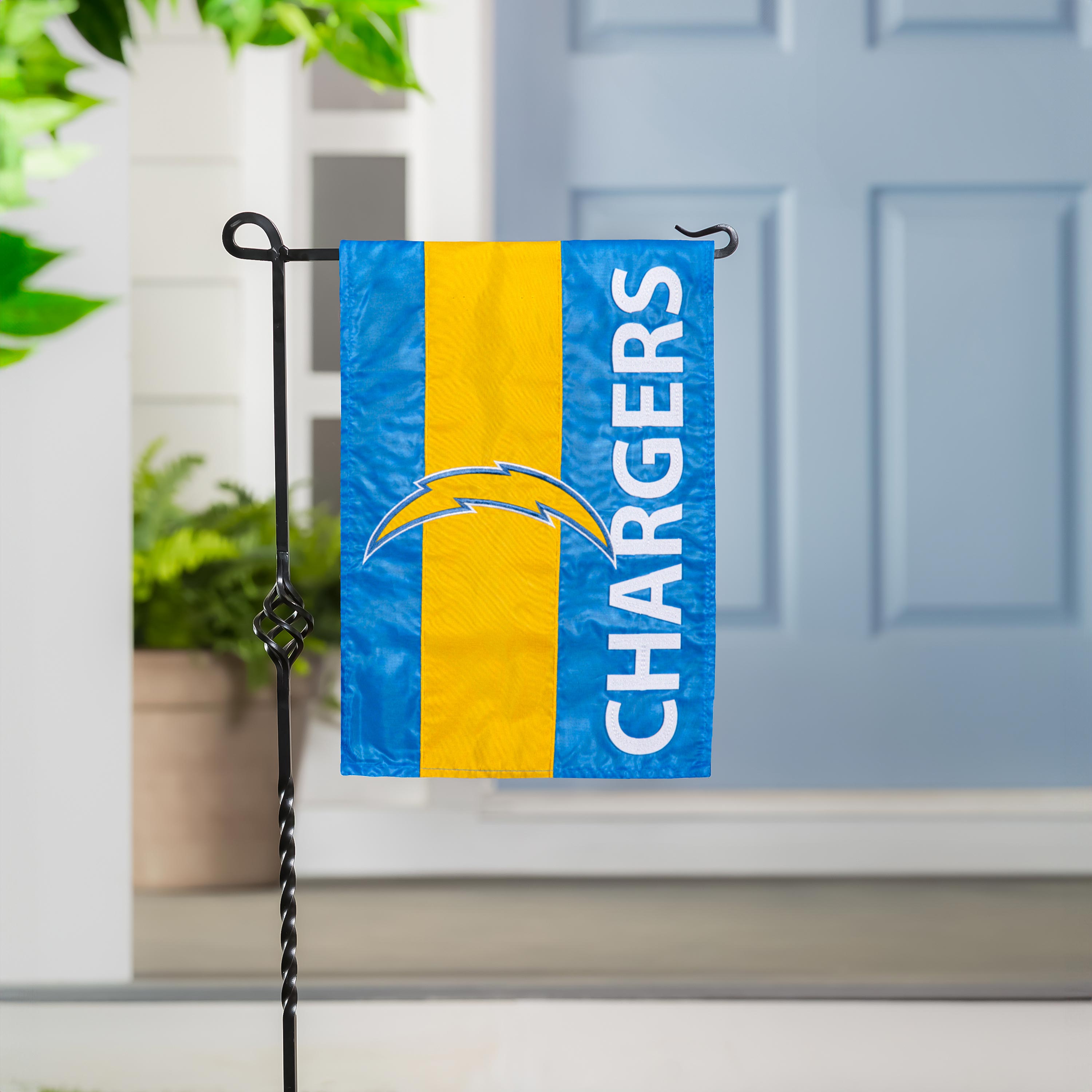 LA Chargers Embellished Garden Flag - Sports Collectibles, Sports Memorabilia, Sports Fan Shop, Sports Gifts