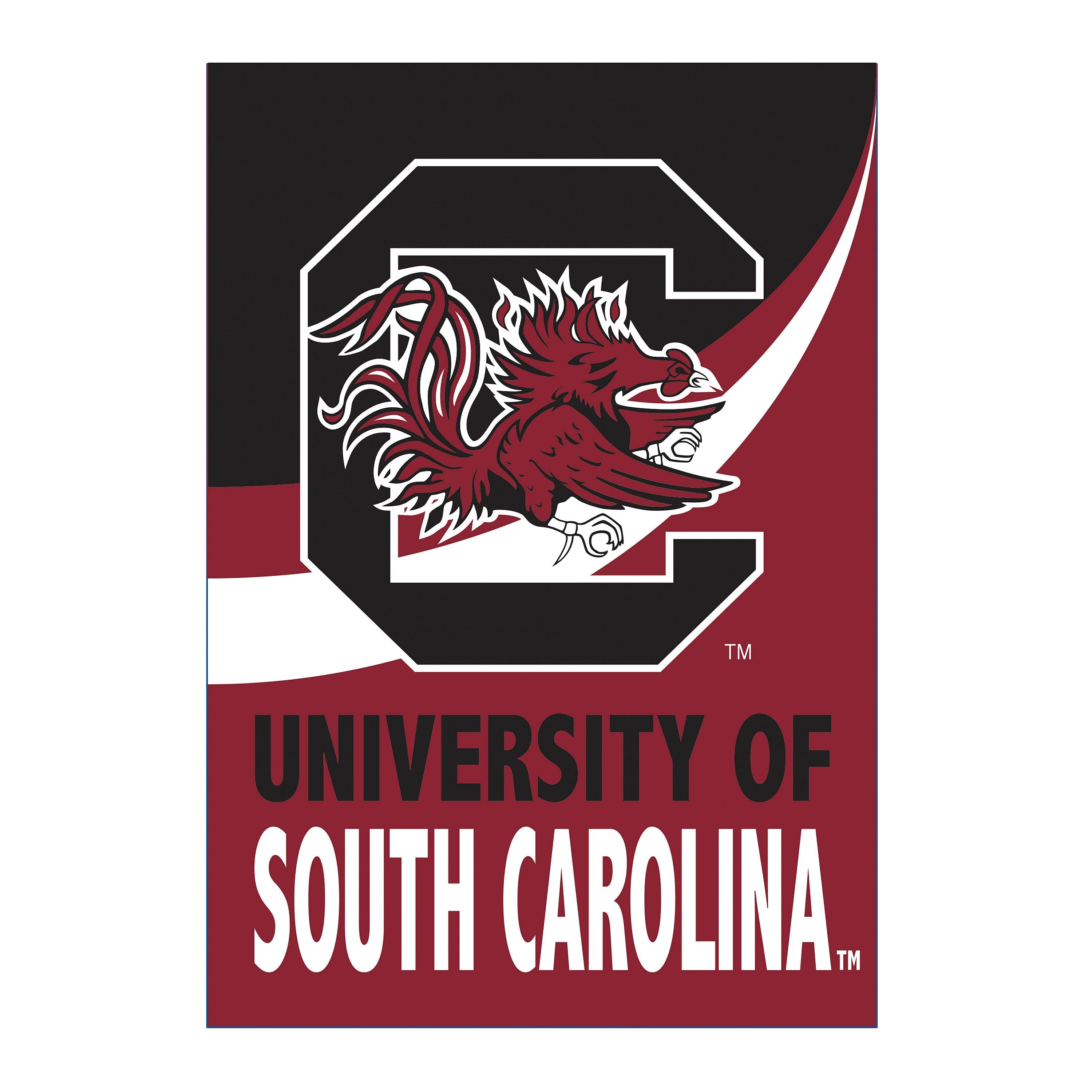 University of South Carolina Burlap Flag House Size - Sports Collectibles, Sports Memorabilia, Sports Fan Shop, Sports Gifts