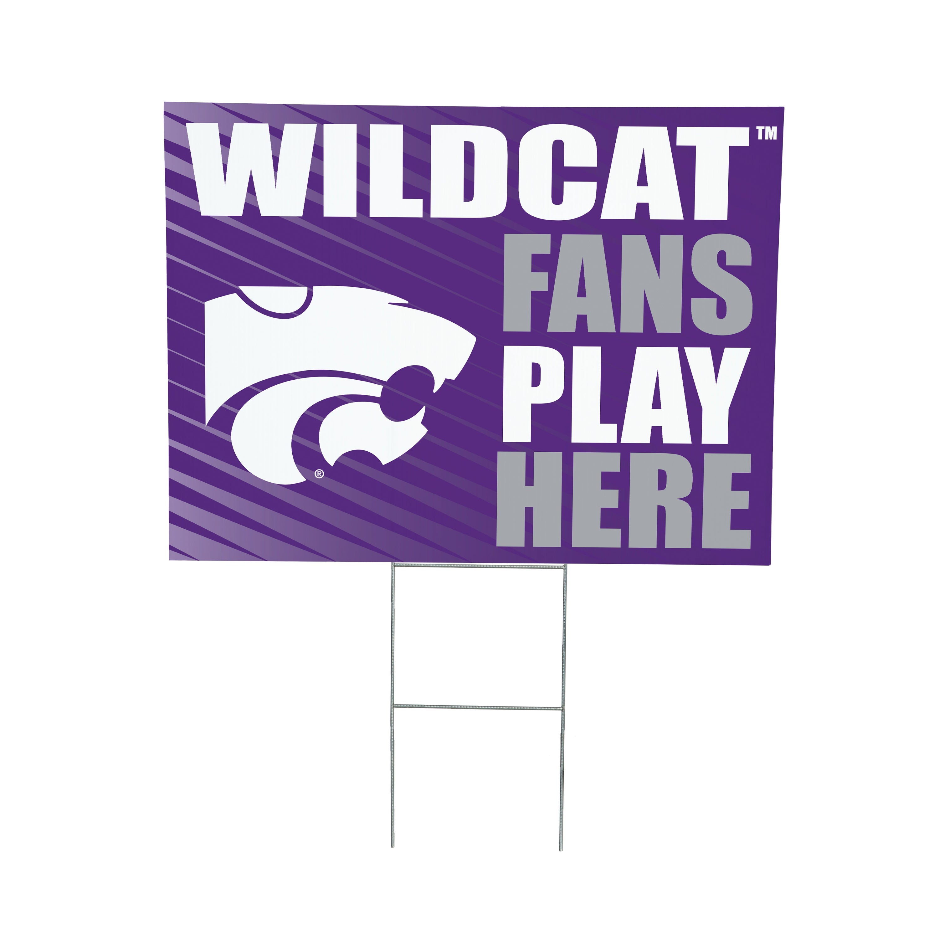 Kansas State University Coroplast Yard Sign "Fans Play Here" - Sports Collectibles, Sports Memorabilia, Sports Fan Shop, Sports Gifts