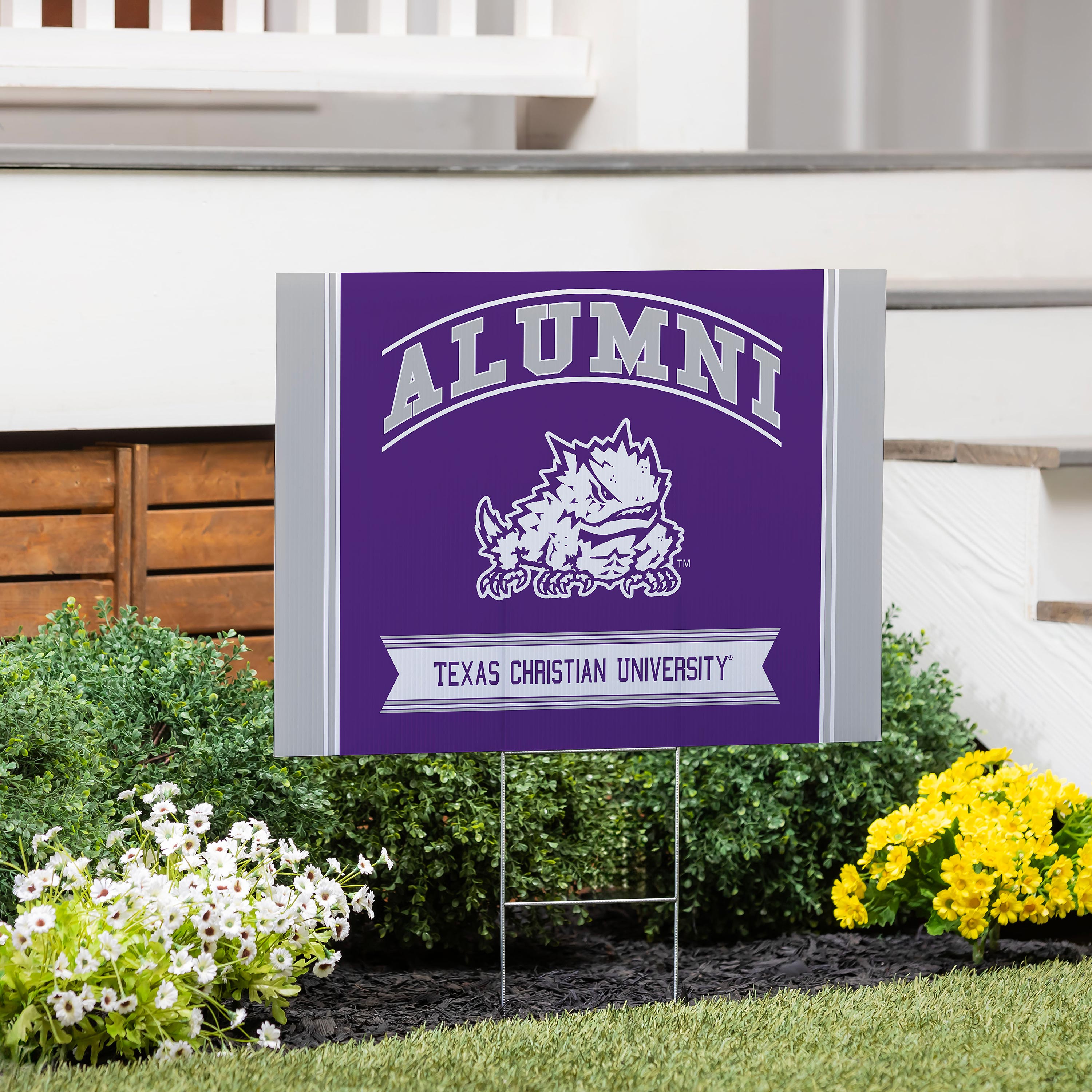 Texas Christian University Coroplast Yard Sign Alumni - Sports Collectibles, Sports Memorabilia, Sports Fan Shop, Sports Gifts