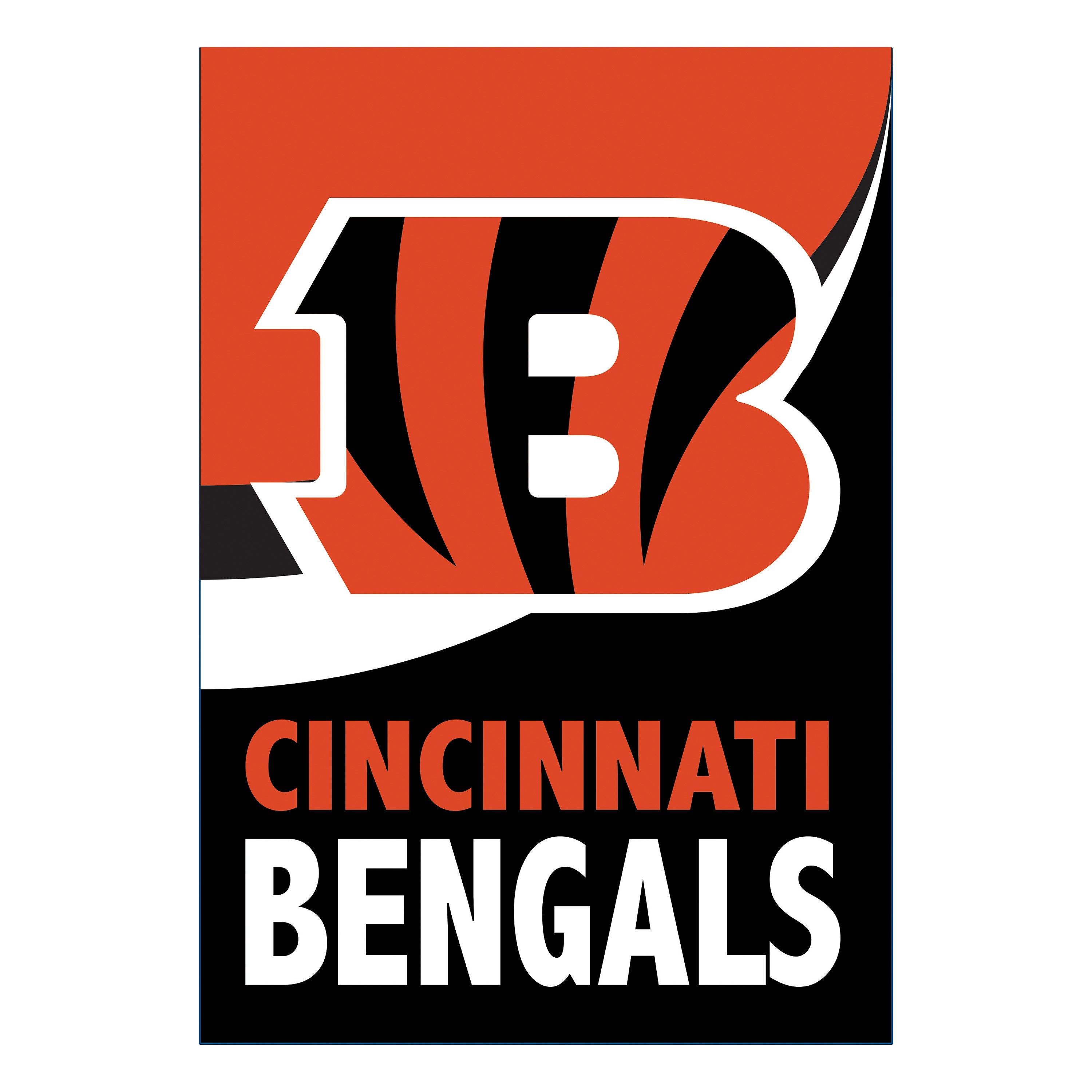 Cincinnati Bengals Burlap Flag House Size - Sports Collectibles, Sports Memorabilia, Sports Fan Shop, Sports Gifts