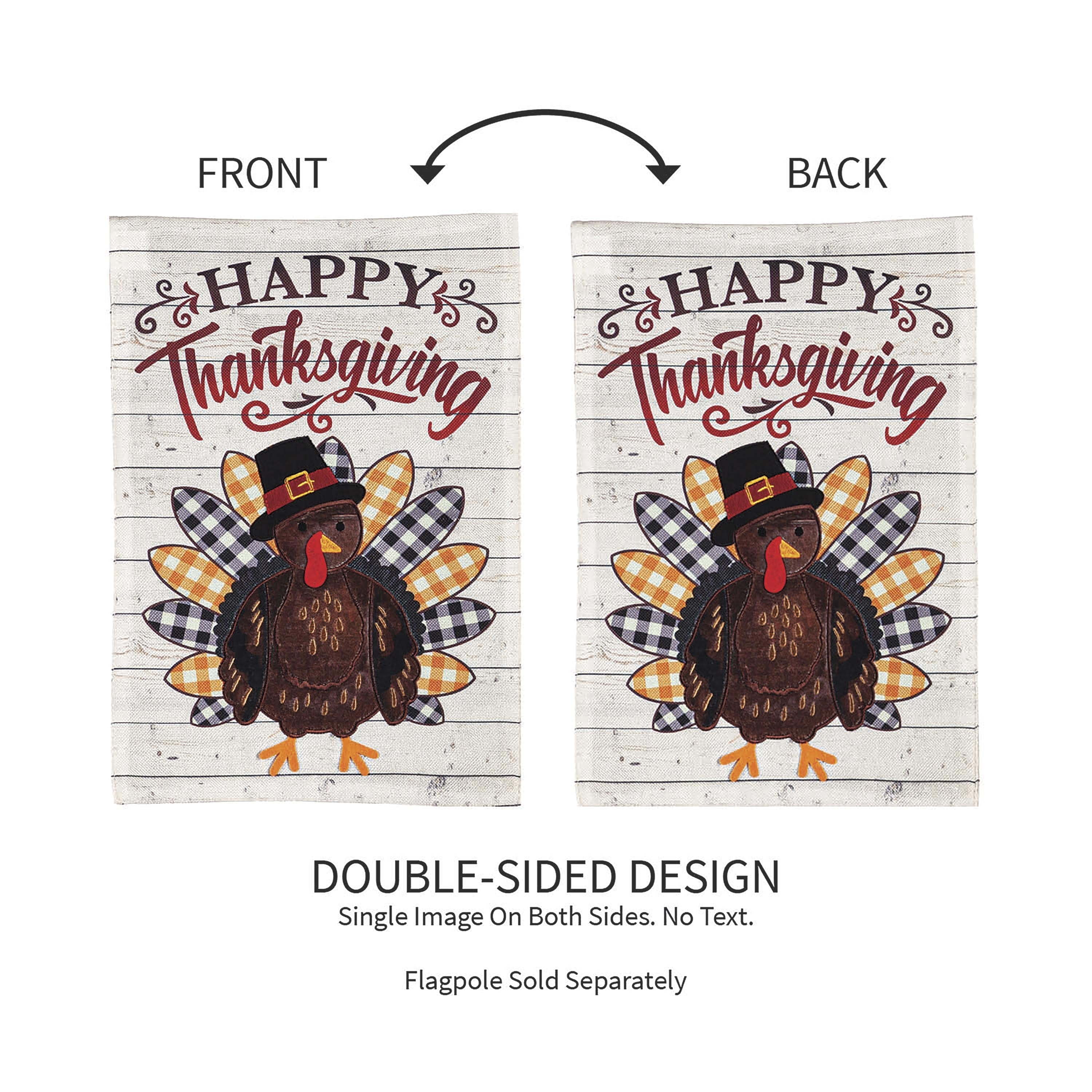 Pilgrim Turkey Garden Burlap Flag - Sports Collectibles, Sports Memorabilia, Sports Fan Shop, Sports Gifts