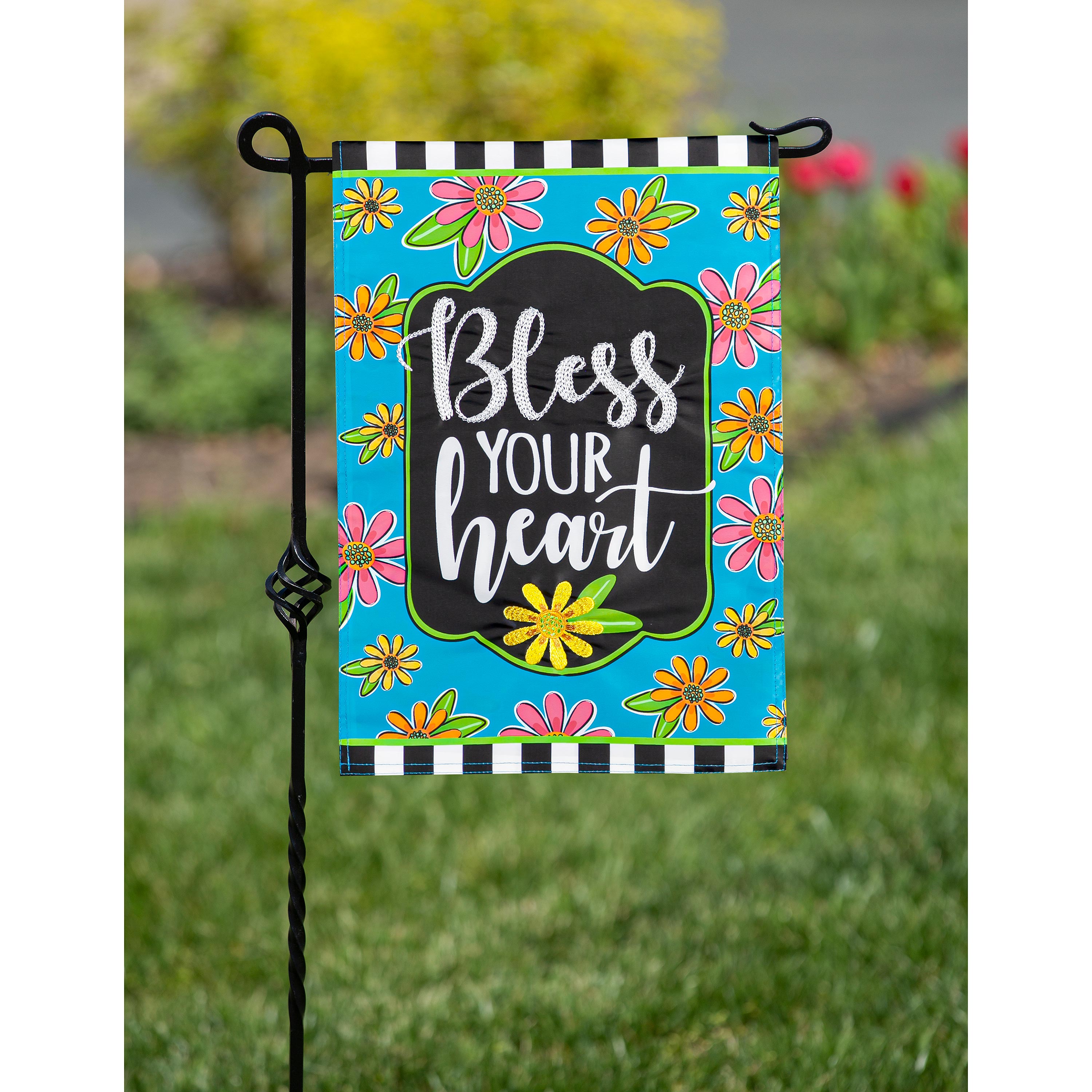 Floral Blessings Garden Applique Flag - Sports Collectibles, Sports Memorabilia, Sports Fan Shop, Sports Gifts