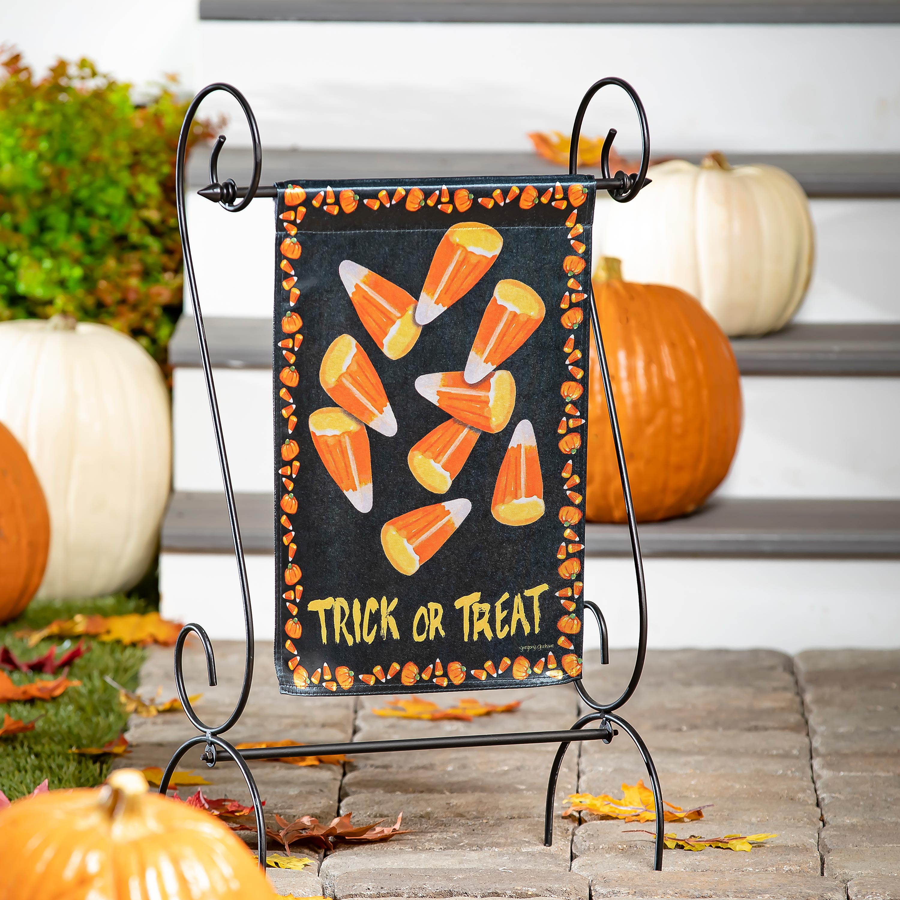 Candy Corn Greetings Garden Lustre Flag - Sports Collectibles, Sports Memorabilia, Sports Fan Shop, Sports Gifts