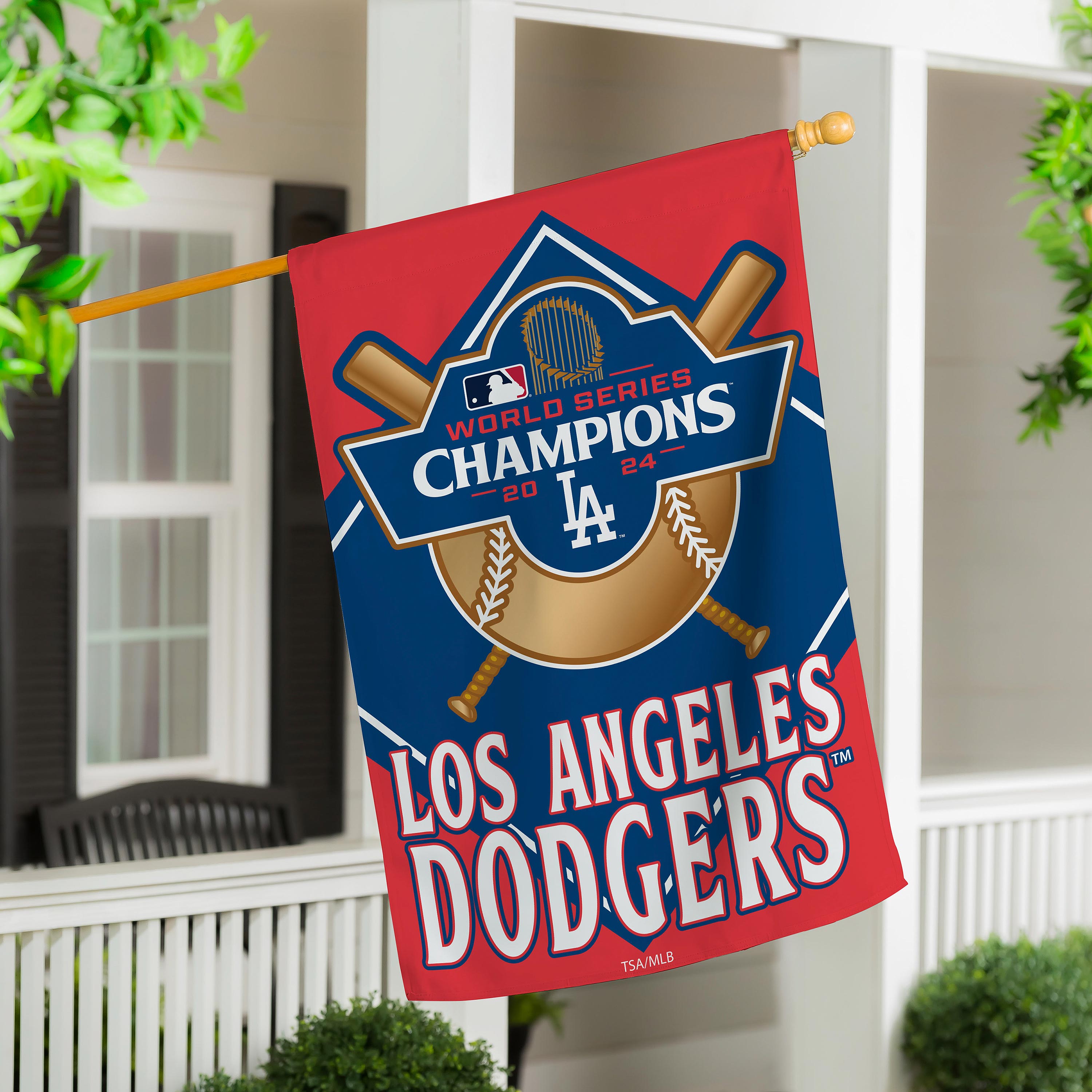 Los Angeles Dodgers Suede Flag, House Size, 2024 World Series Champions - Sports Collectibles, Sports Memorabilia, Sports Fan Shop, Sports Gifts