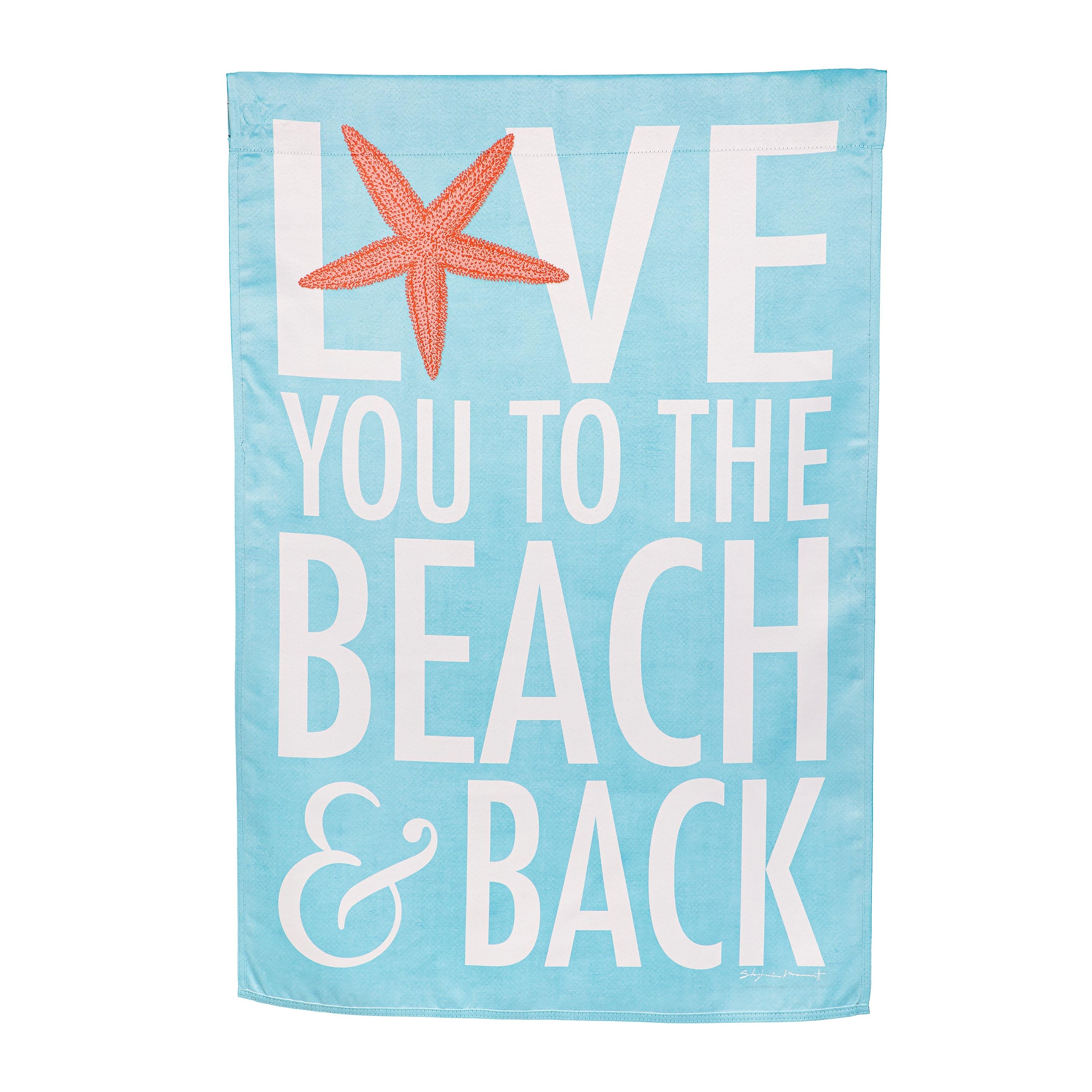 Love To The Beach Suede House Flag - Sports Collectibles, Sports Memorabilia, Sports Fan Shop, Sports Gifts