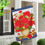 Red Geraniums Moire House Flag - Sports Collectibles, Sports Memorabilia, Sports Fan Shop, Sports Gifts
