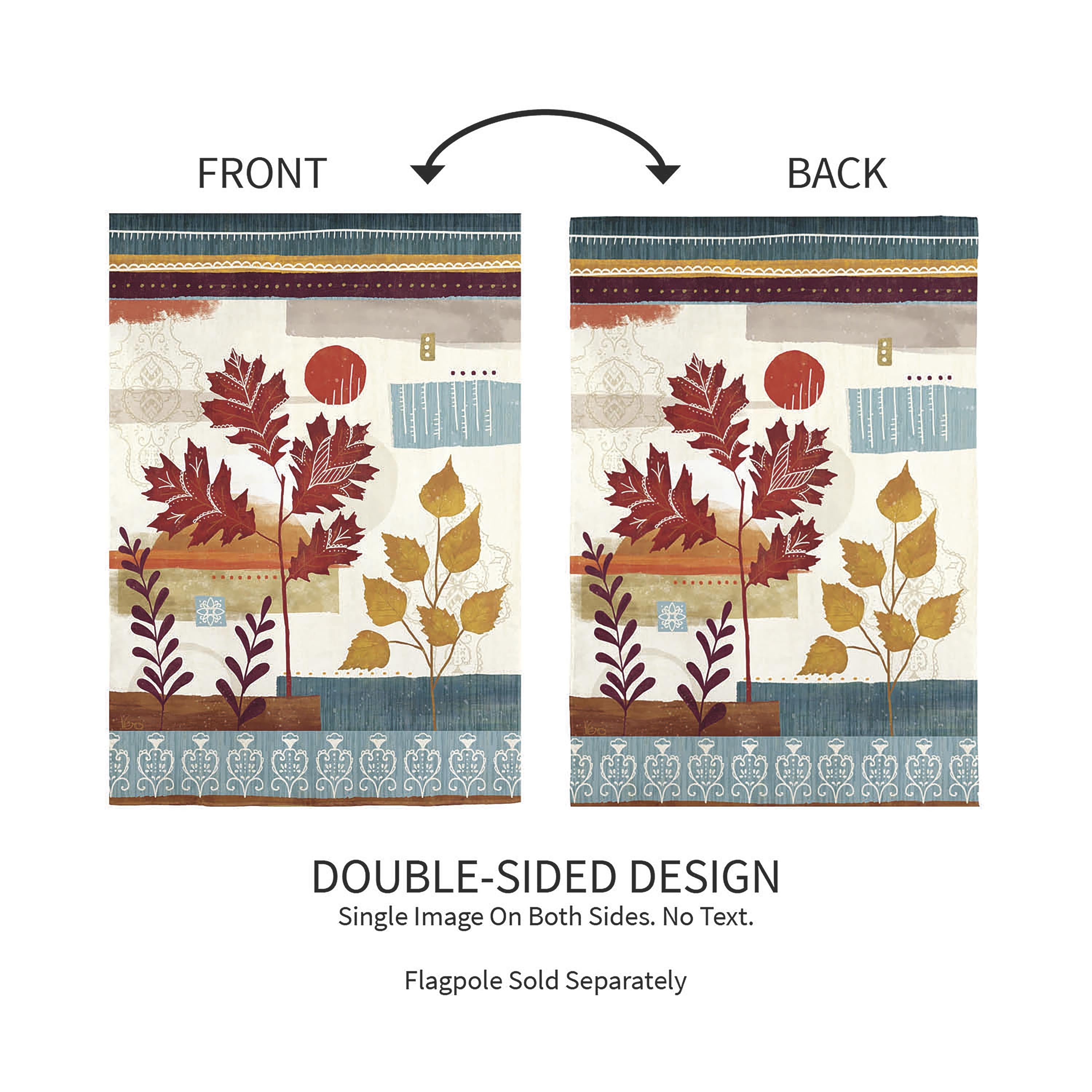 Fall Leaves Suede Garden Flag - Sports Collectibles, Sports Memorabilia, Sports Fan Shop, Sports Gifts
