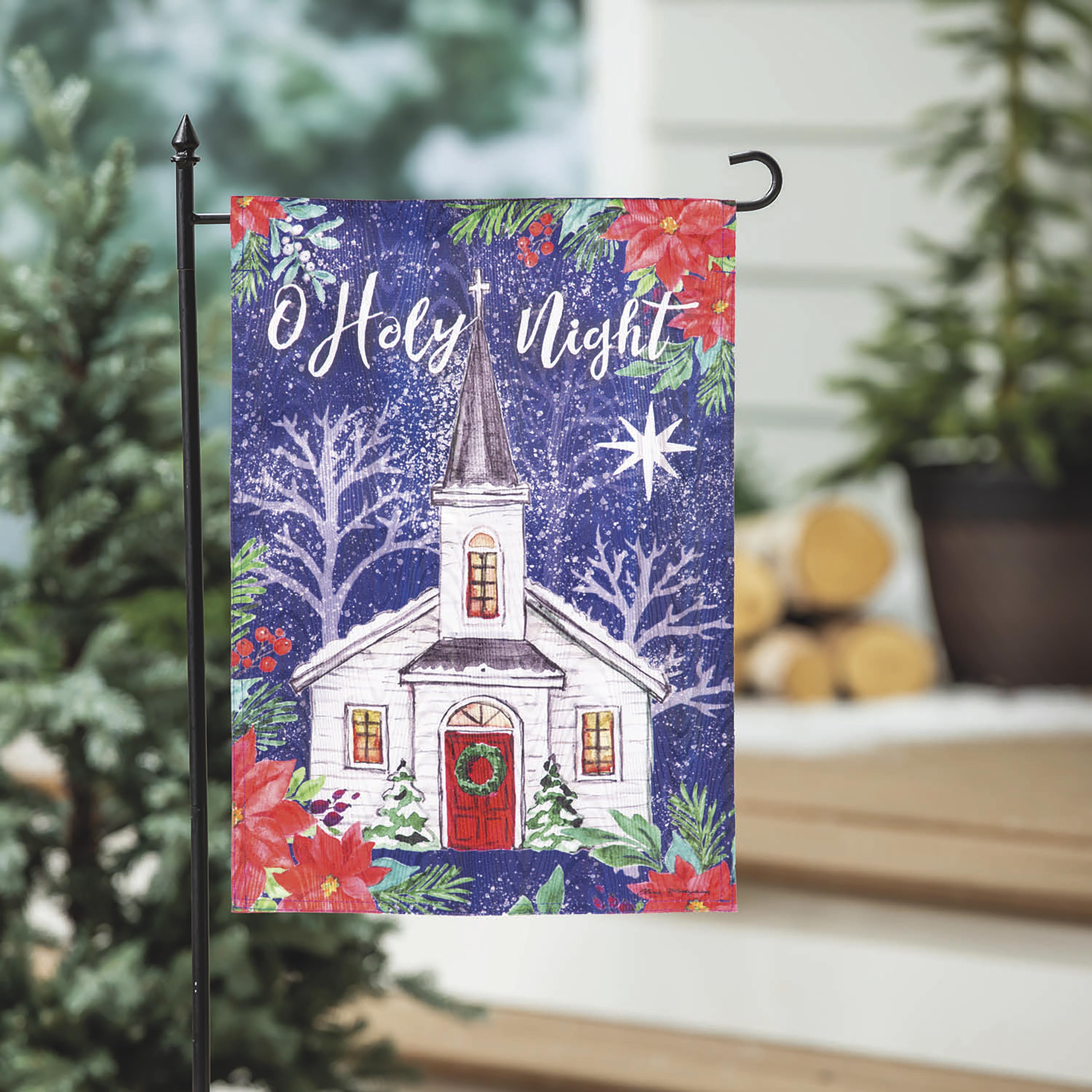 Holy Night Moire Garden Flag - Sports Collectibles, Sports Memorabilia, Sports Fan Shop, Sports Gifts