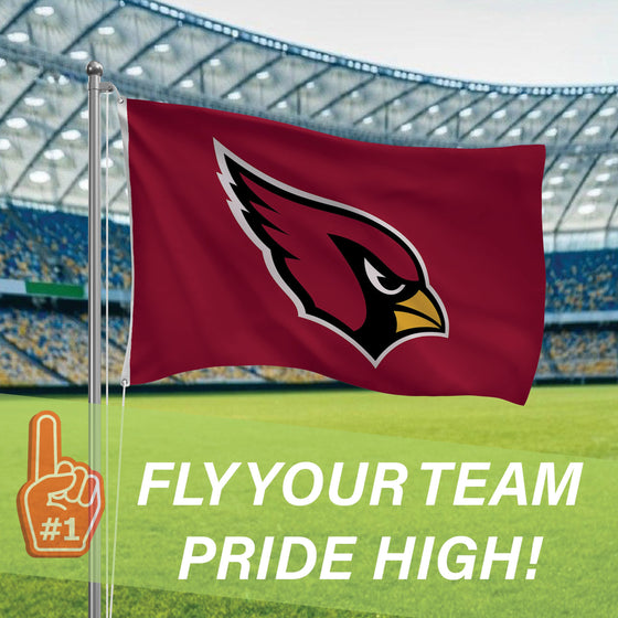 3'x5' Single Sided Flag w/ 2 Grommets, Arizona Cardinals - Sports Gifts, Sports Memorabilia, Sports Collectibles, Fan Shop