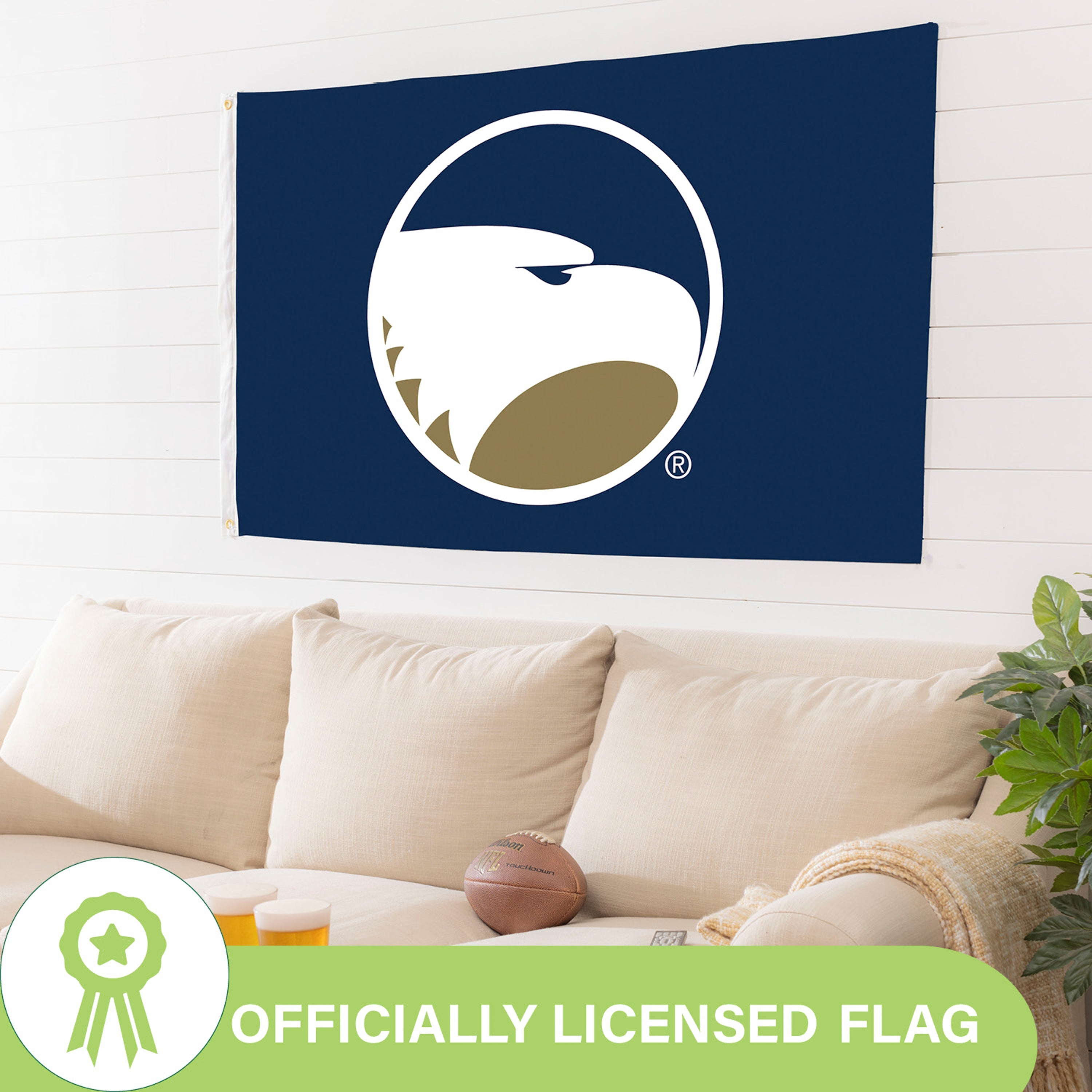 Georgia Southern Single Sided Flag w/ 2 Grommets, 3'x5' - Sports Gifts, Sports Memorabilia, Sports Collectibles, Fan Shop