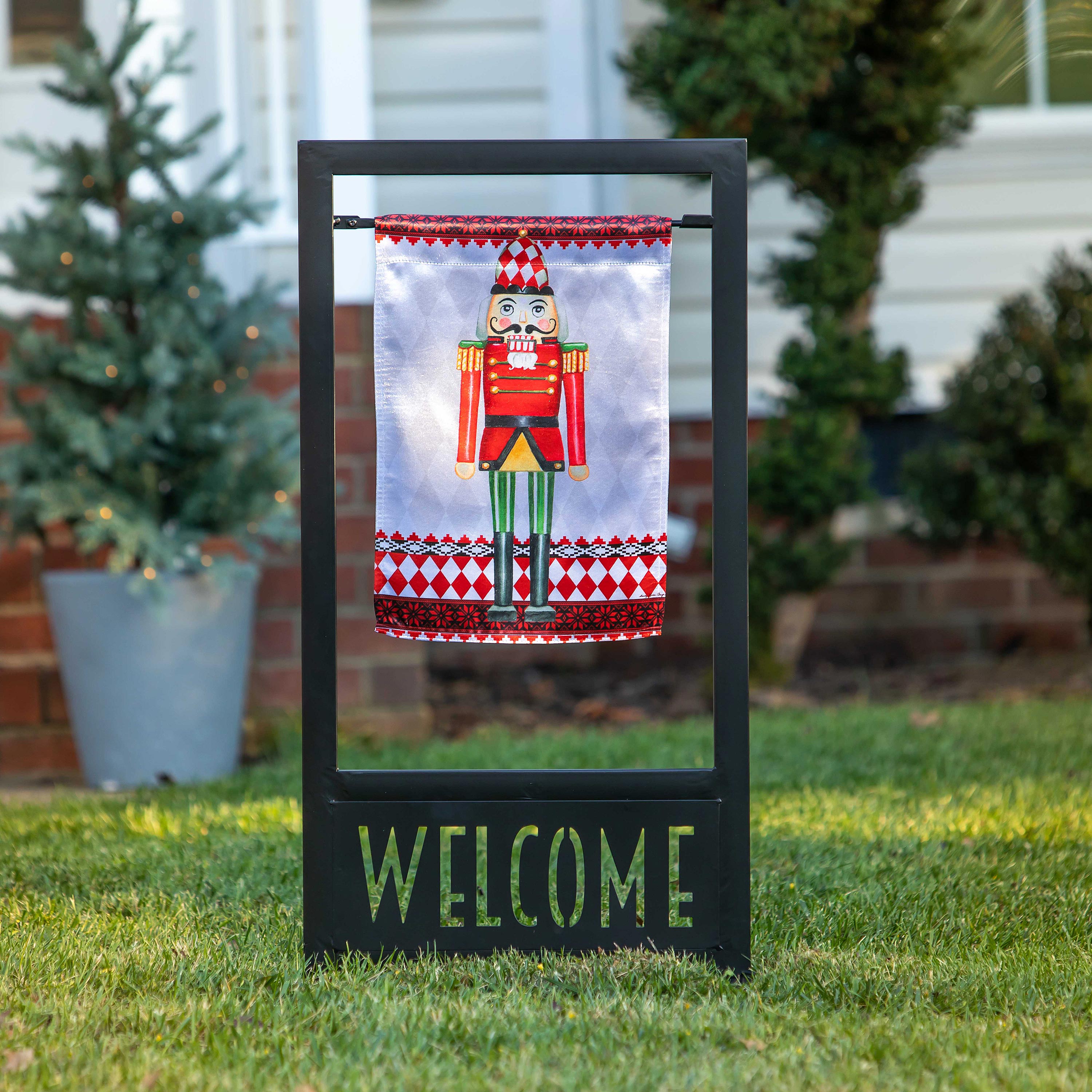Christmas Nutcracker Lustre Garden Flag - Sports Gifts, Sports Memorabilia, Sports Collectibles, Fan Shop