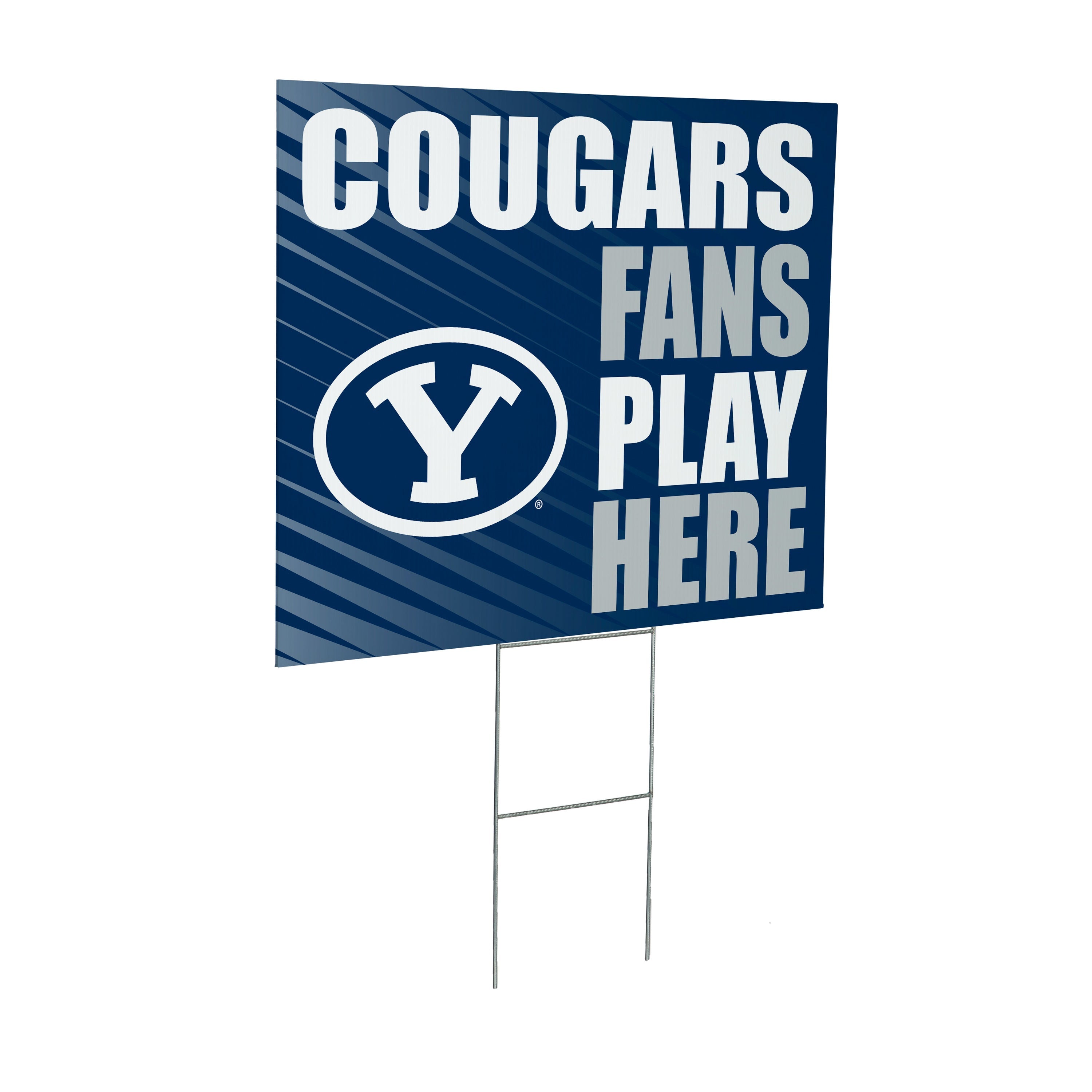 Brigham Young University Coroplast Yard Sign "Fans Play Here"