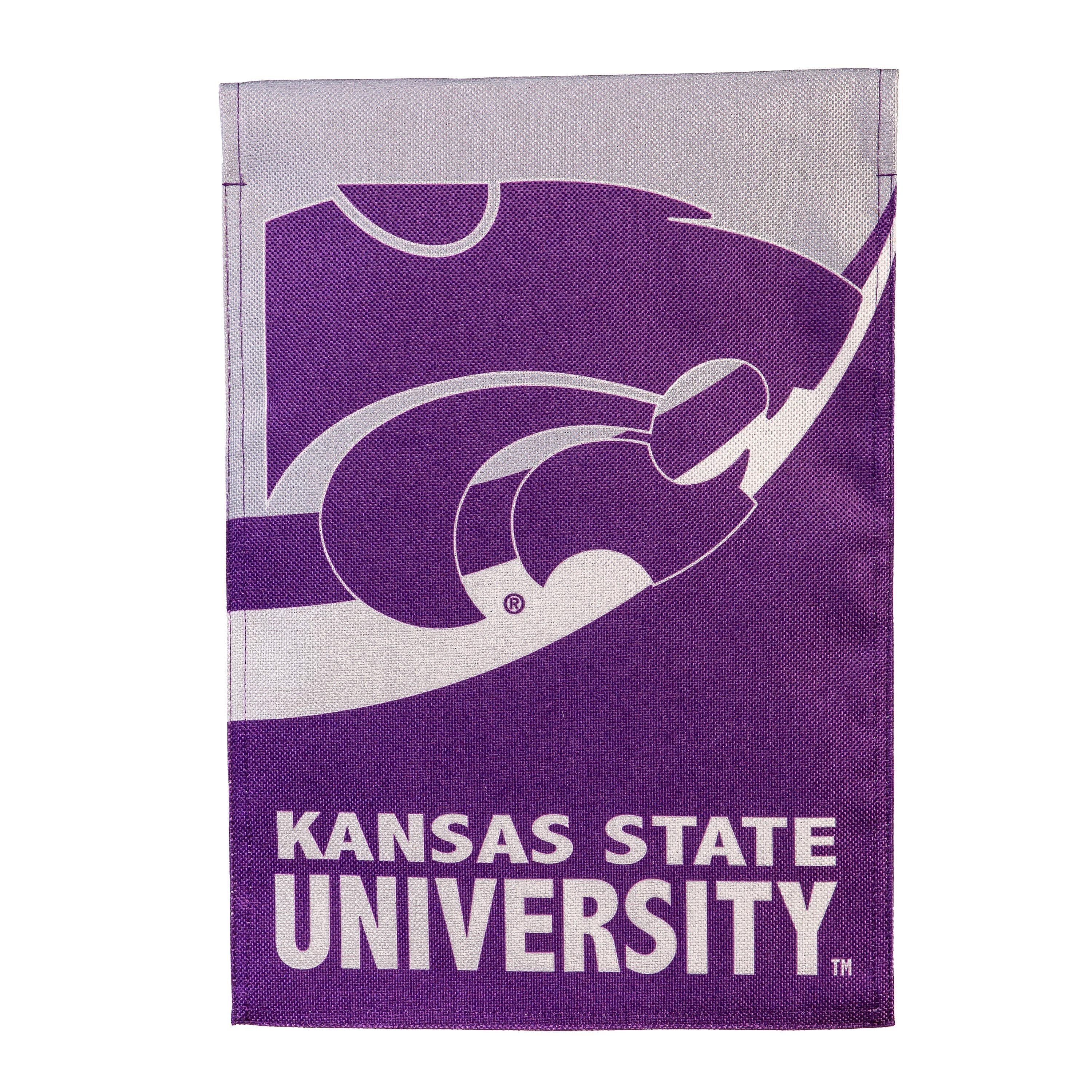 Kansas State University Burlap Flag GDN Size - Sports Collectibles, Sports Memorabilia, Sports Fan Shop, Sports Gifts