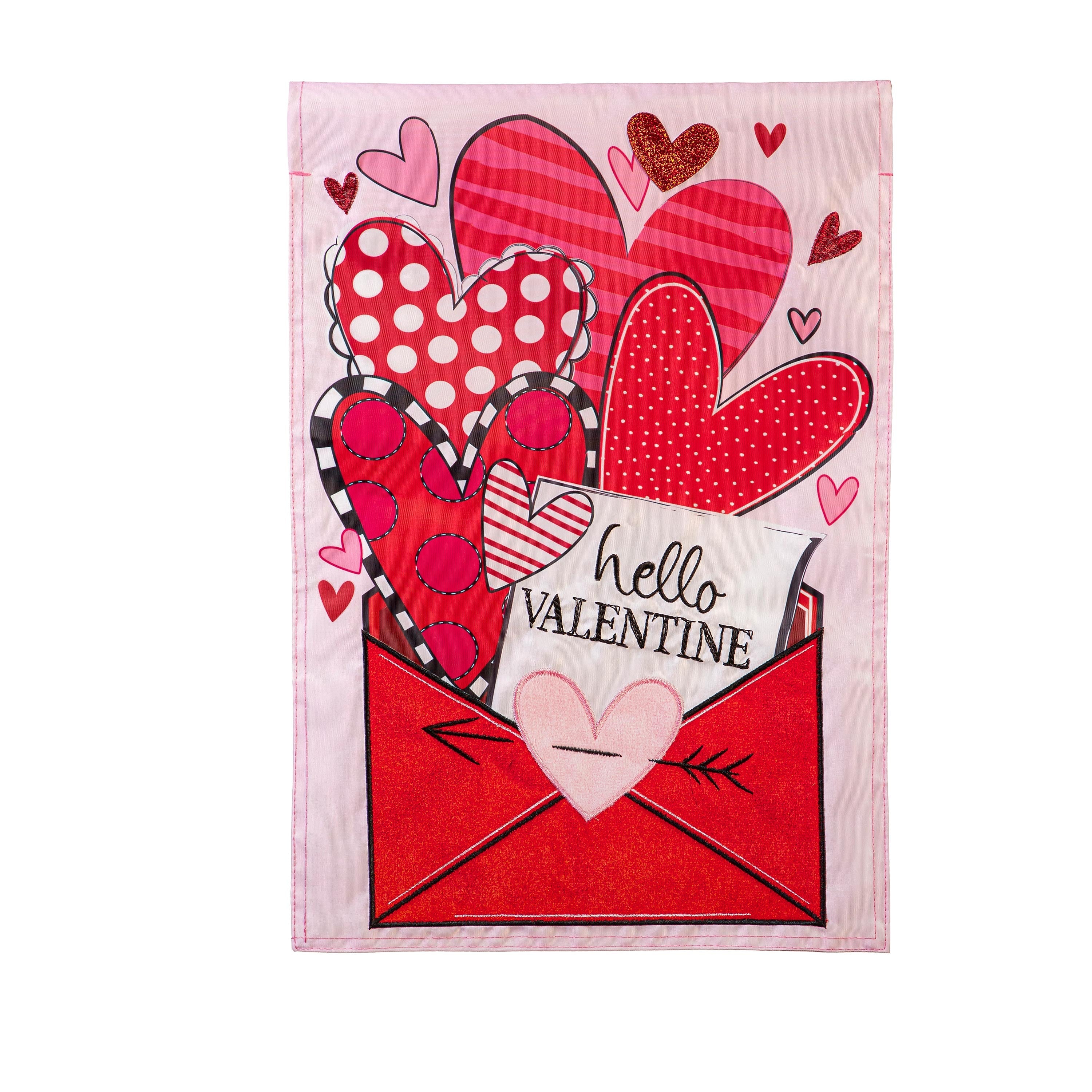 Sending Love Valentine's Day Applique Garden Flag - Sports Collectibles, Sports Memorabilia, Sports Fan Shop, Sports Gifts