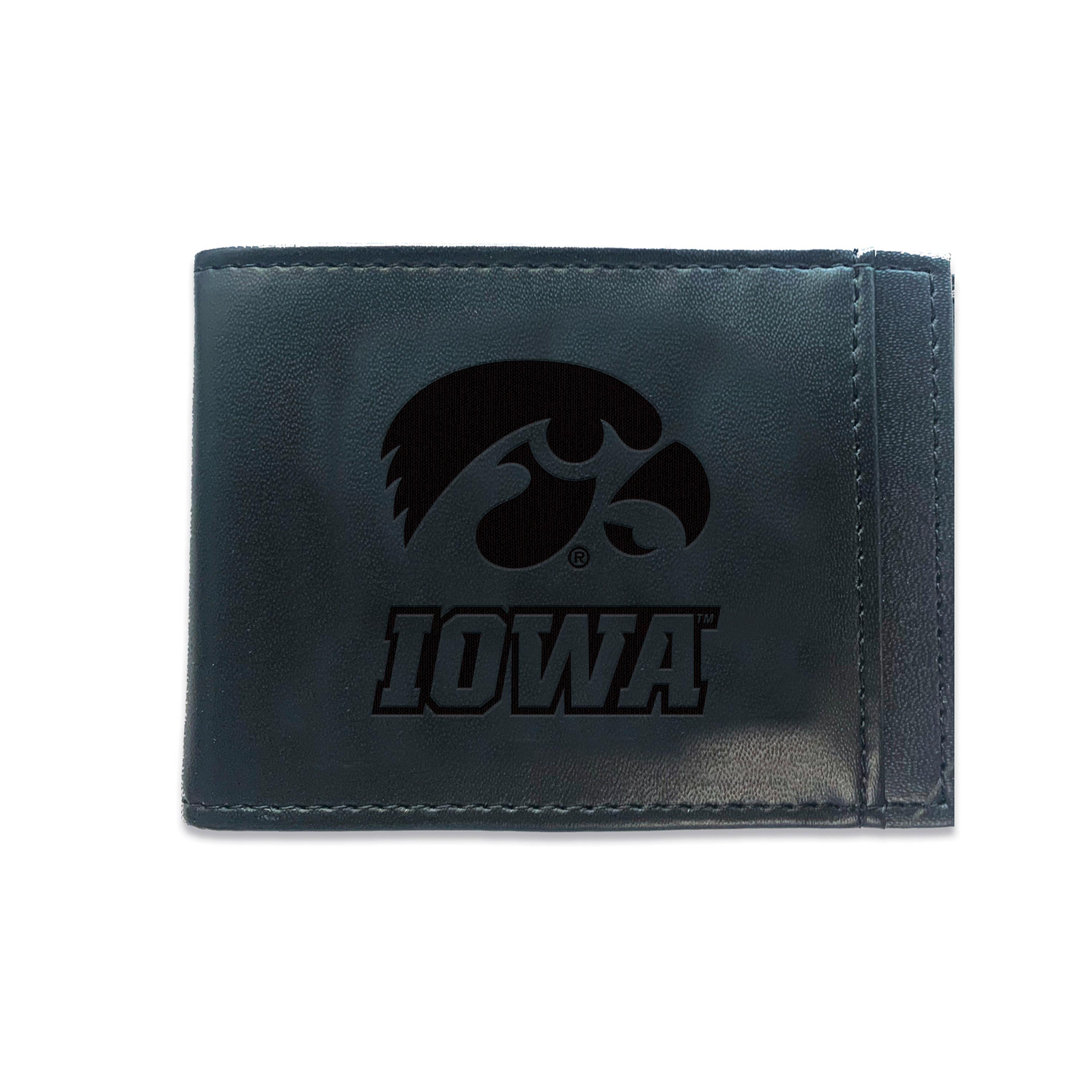 Front Pocket Wallet w/ RFID Blocking, University of Iowa, Black - Sports Gifts, Sports Memorabilia, Sports Collectibles, Fan Shop