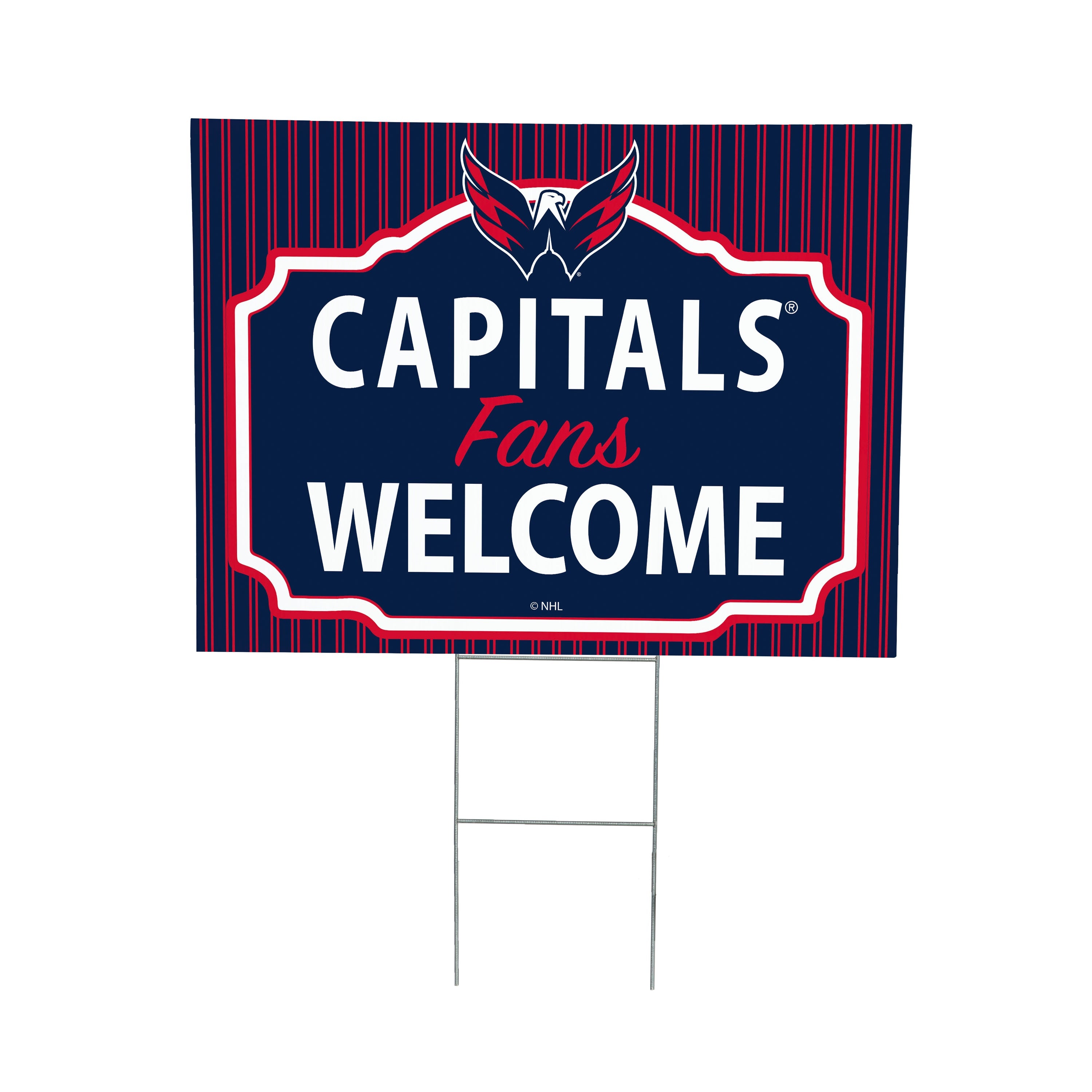Washington Capitals Coroplast Yard Sign, "Fans Welcome"