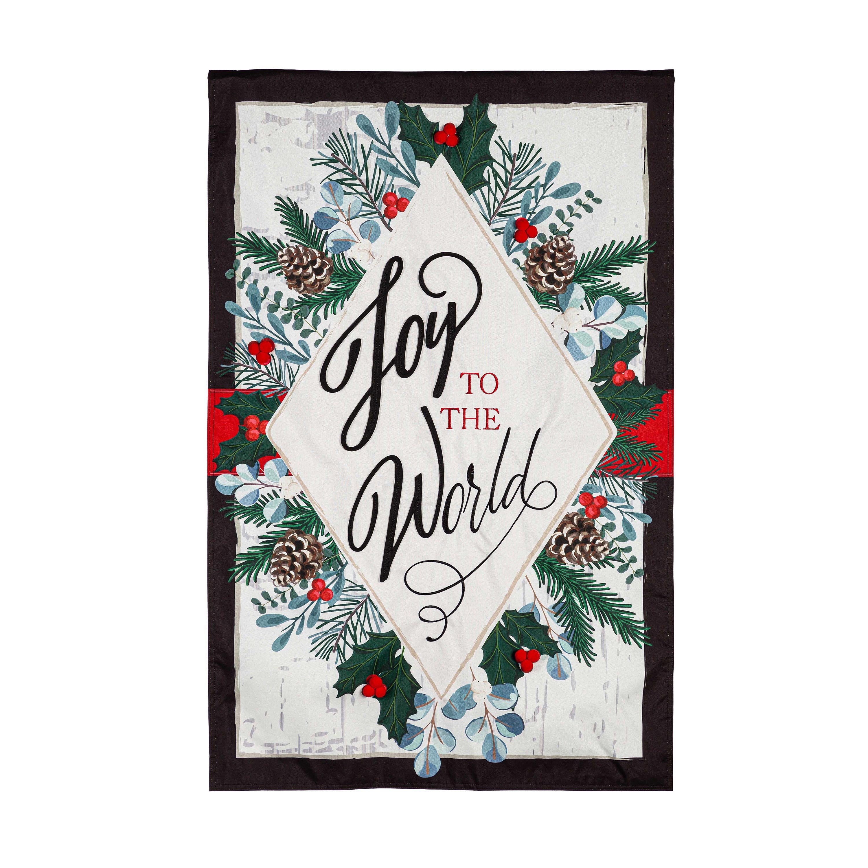 Joy to the World Linen House Flag - Sports Collectibles, Sports Memorabilia, Sports Fan Shop, Sports Gifts