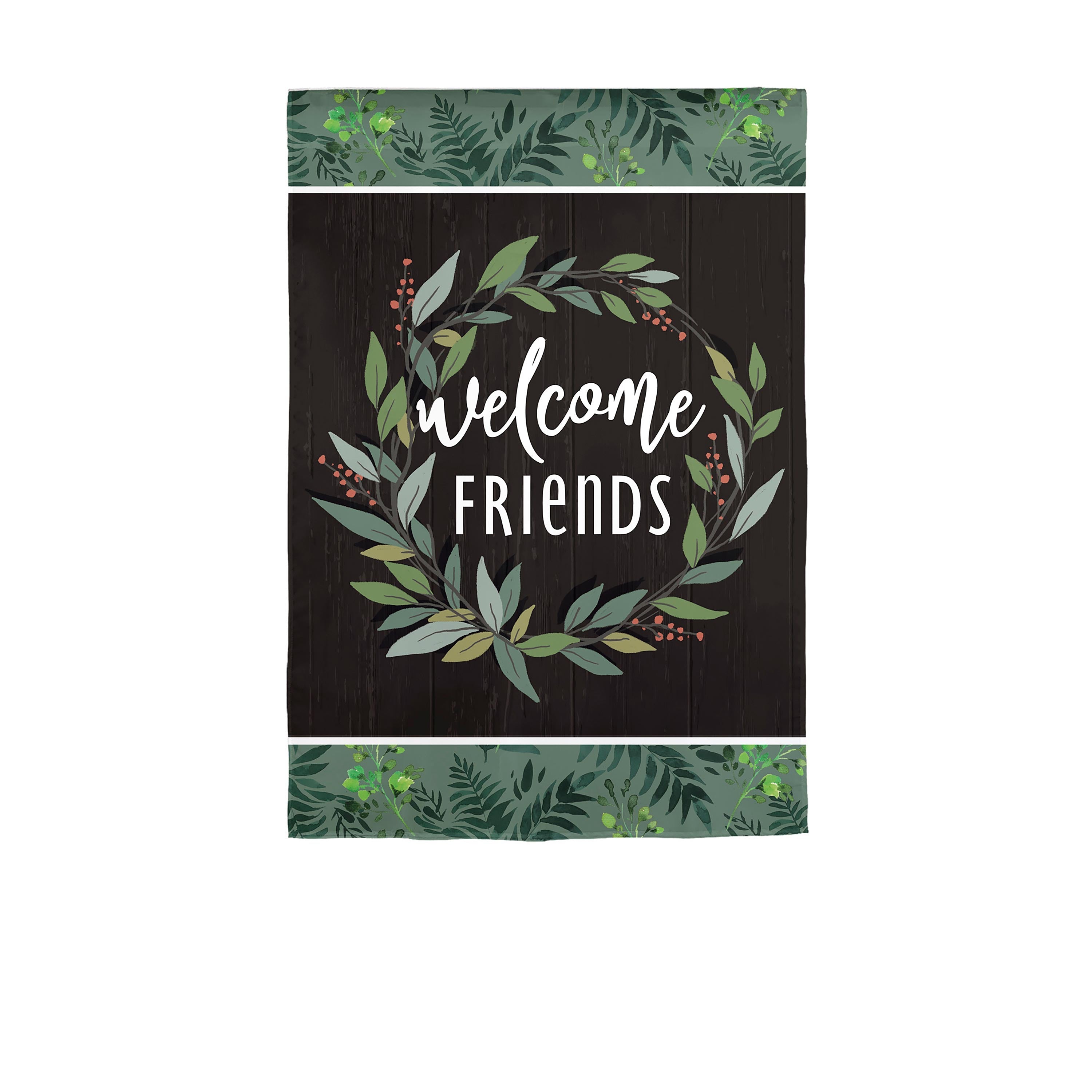 Welcome Friends Suede Garden Flag - Sports Collectibles, Sports Memorabilia, Sports Fan Shop, Sports Gifts