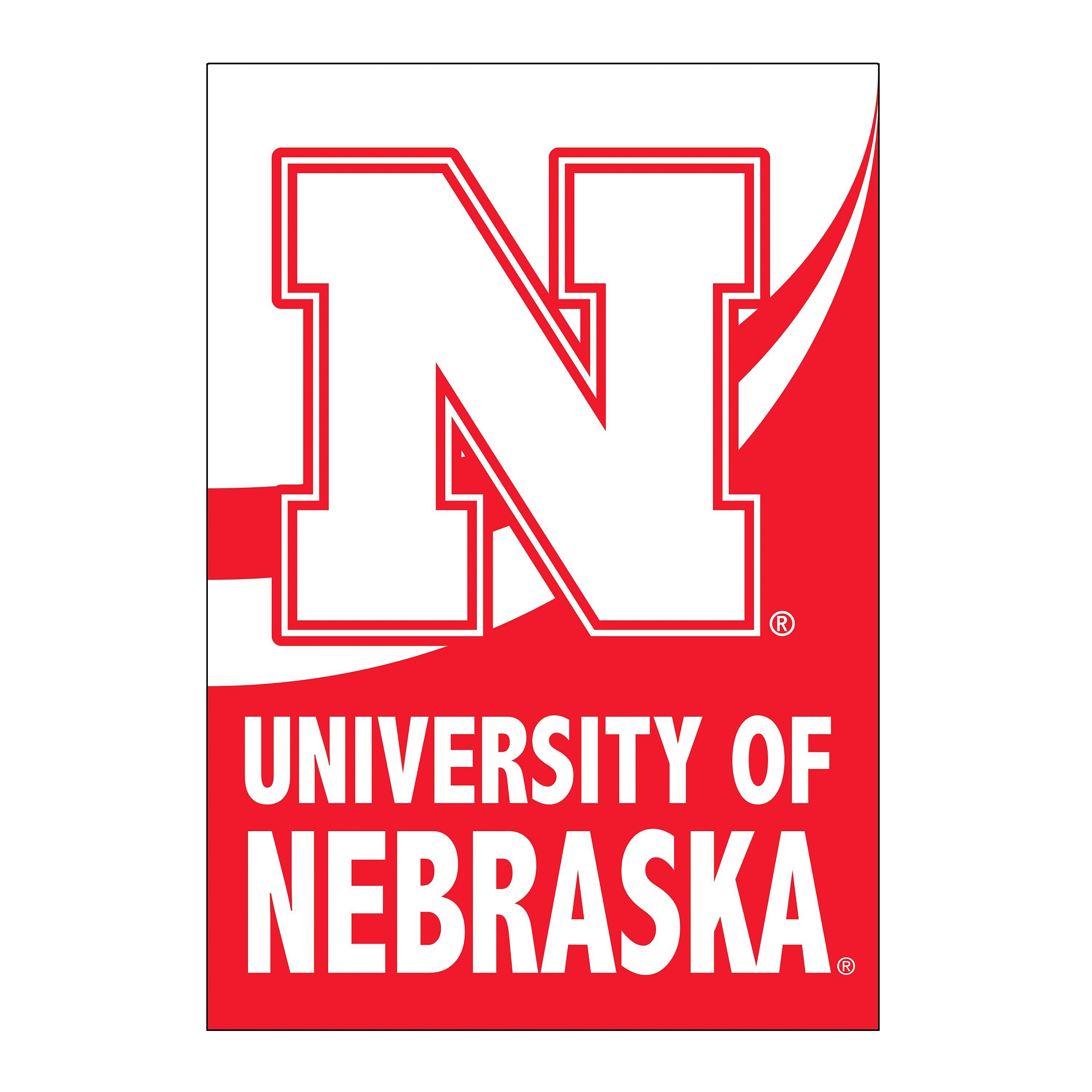 University of Nebraska Burlap Flag GDN Size - Sports Collectibles, Sports Memorabilia, Sports Fan Shop, Sports Gifts