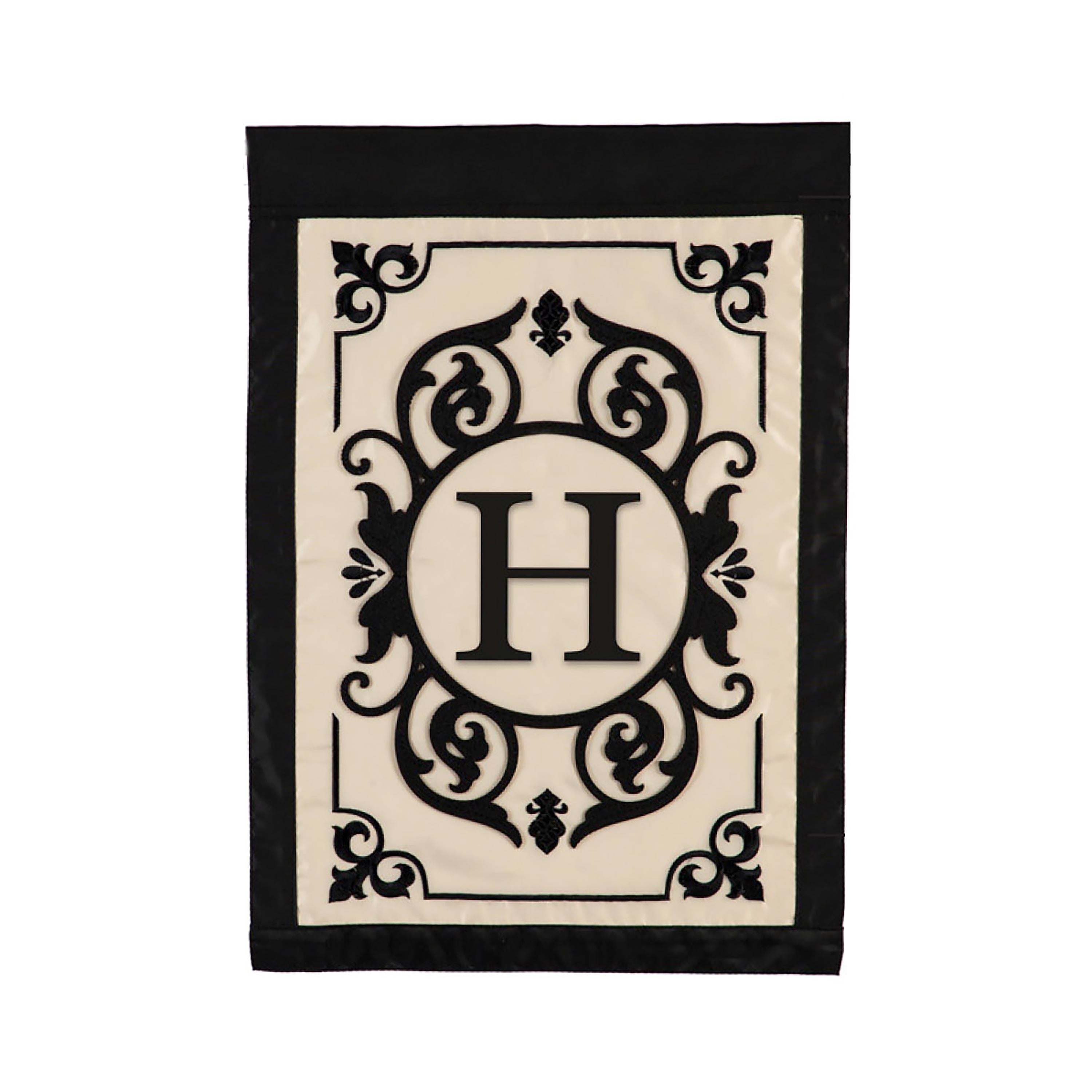 Cambridge Monogram Garden Applique Flag, Letter H - Sports Collectibles, Sports Memorabilia, Sports Fan Shop, Sports Gifts
