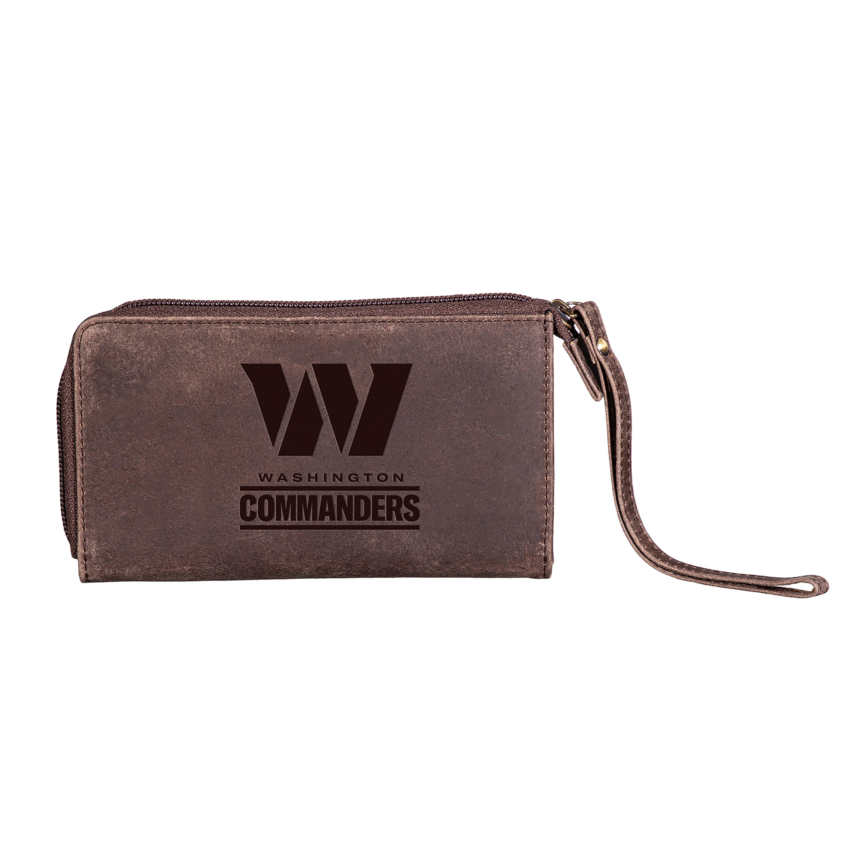 Wristlet Wallet, Brown, Washington Commanders - Sports Collectibles, Sports Memorabilia, Sports Fan Shop, Sports Gifts
