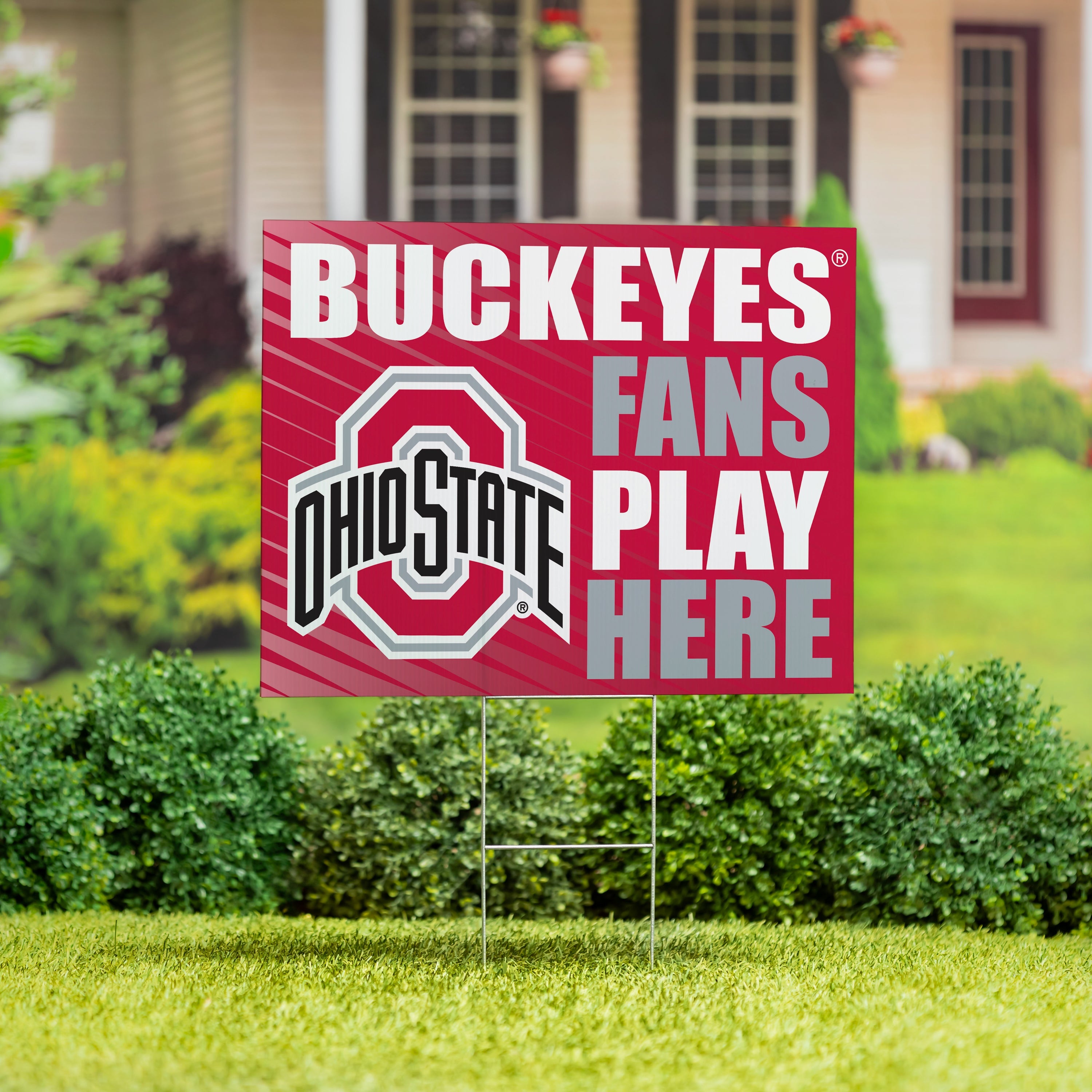 Ohio State University Coroplast Yard Sign "Fans Play Here" - Sports Collectibles, Sports Memorabilia, Sports Fan Shop, Sports Gifts