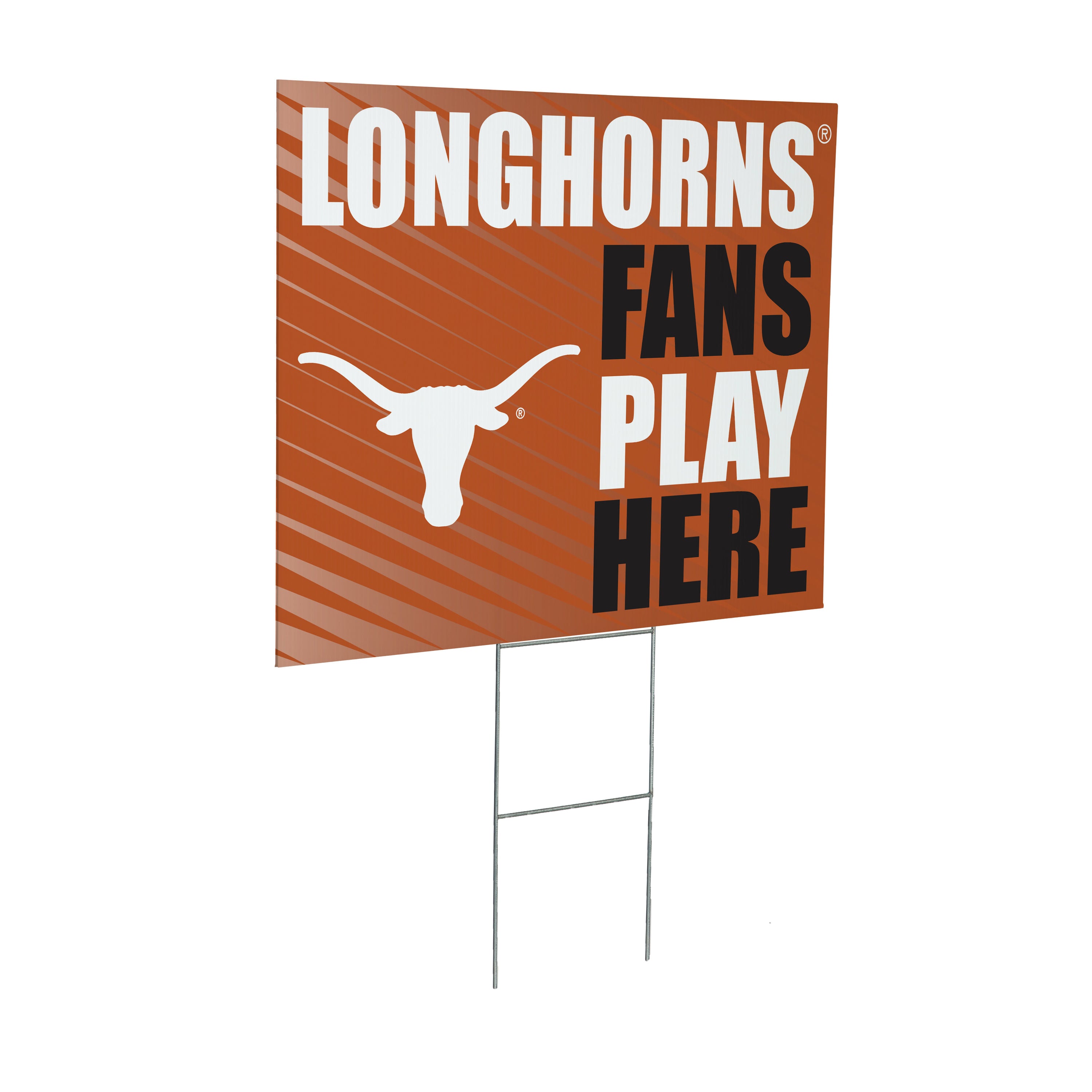 University of Texas Coroplast Yard Sign "Fans Play Here" - Sports Collectibles, Sports Memorabilia, Sports Fan Shop, Sports Gifts