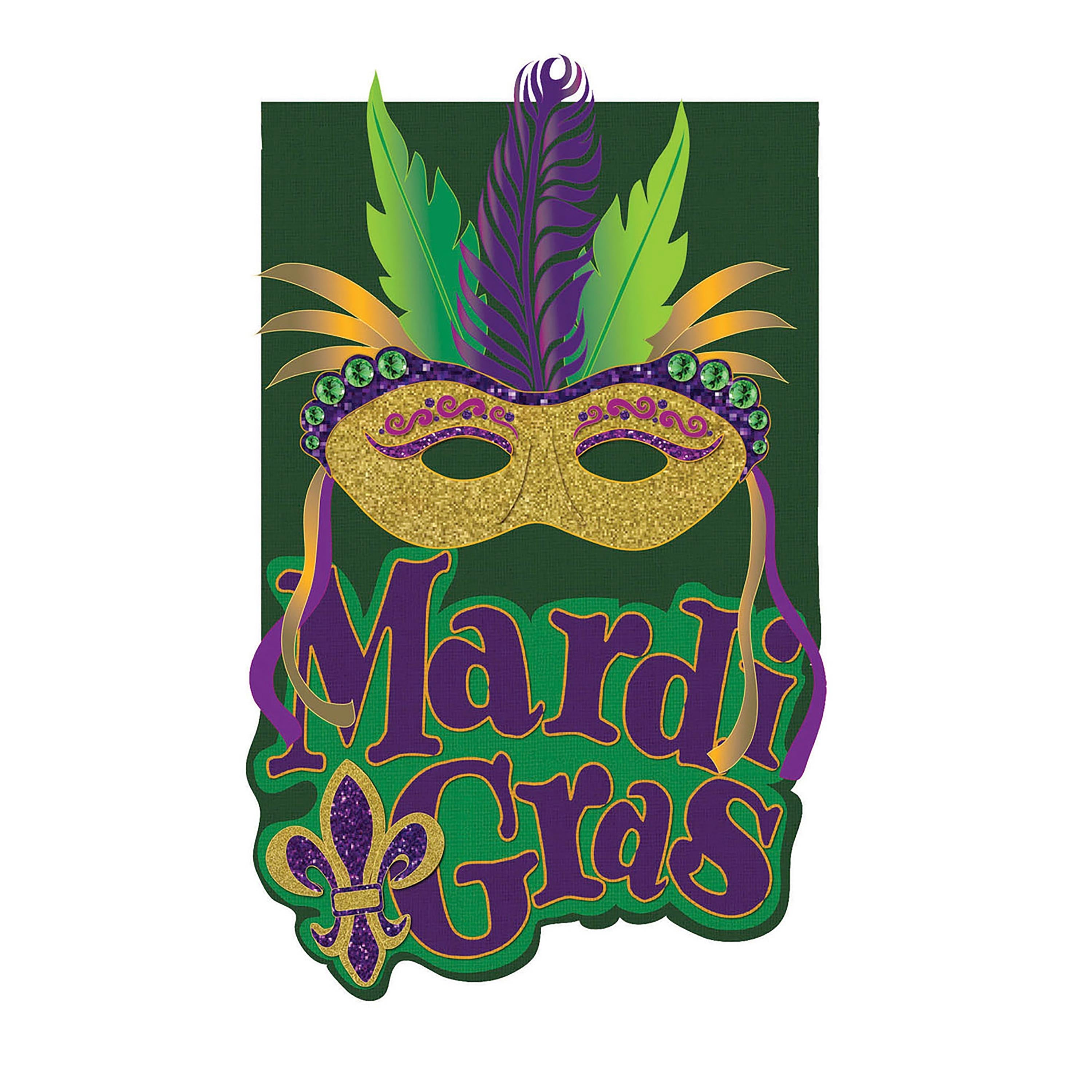 Mardi Gras Mask House Burlap Flag - Sports Collectibles, Sports Memorabilia, Sports Fan Shop, Sports Gifts