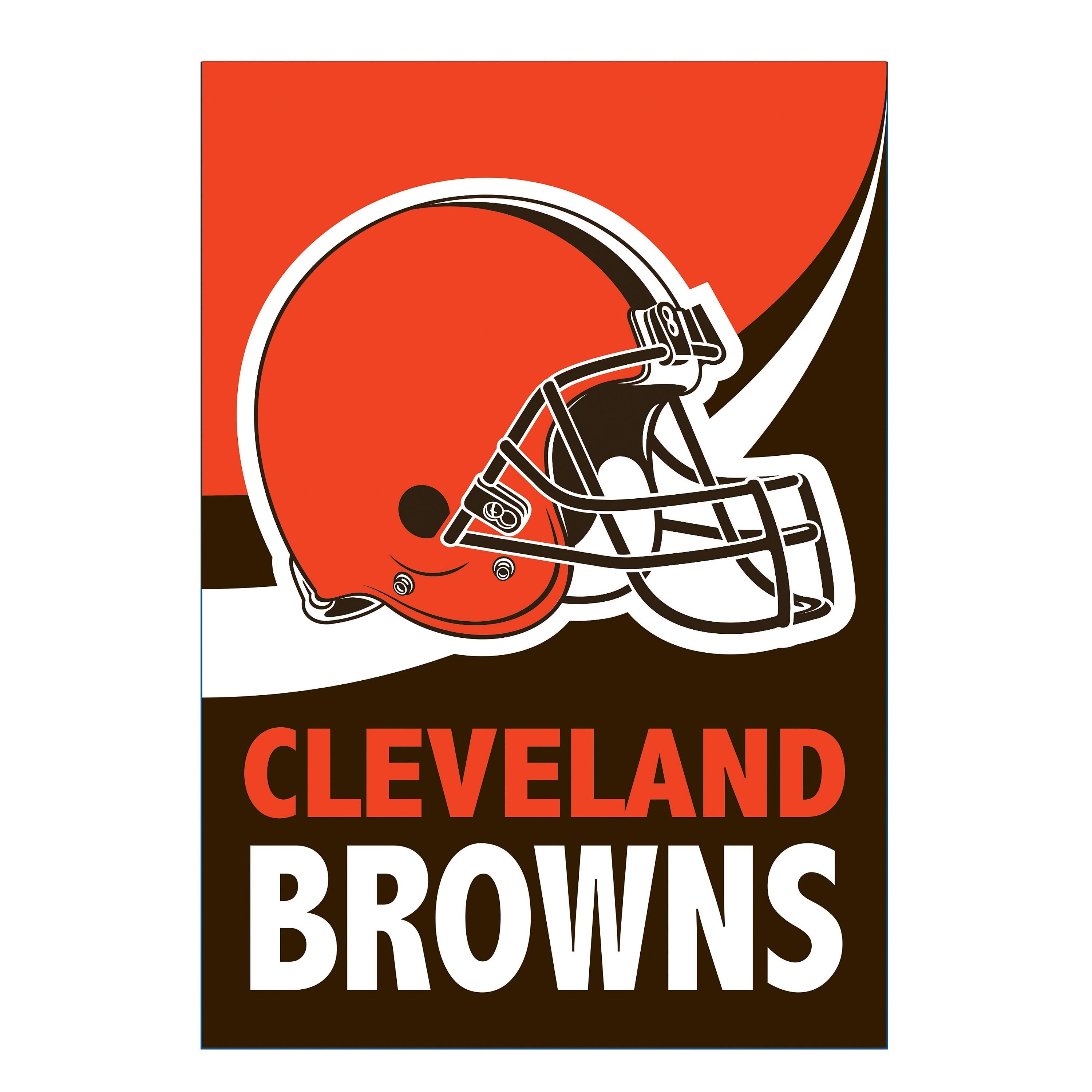 Cleveland Browns Burlap Flag House Size - Sports Collectibles, Sports Memorabilia, Sports Fan Shop, Sports Gifts