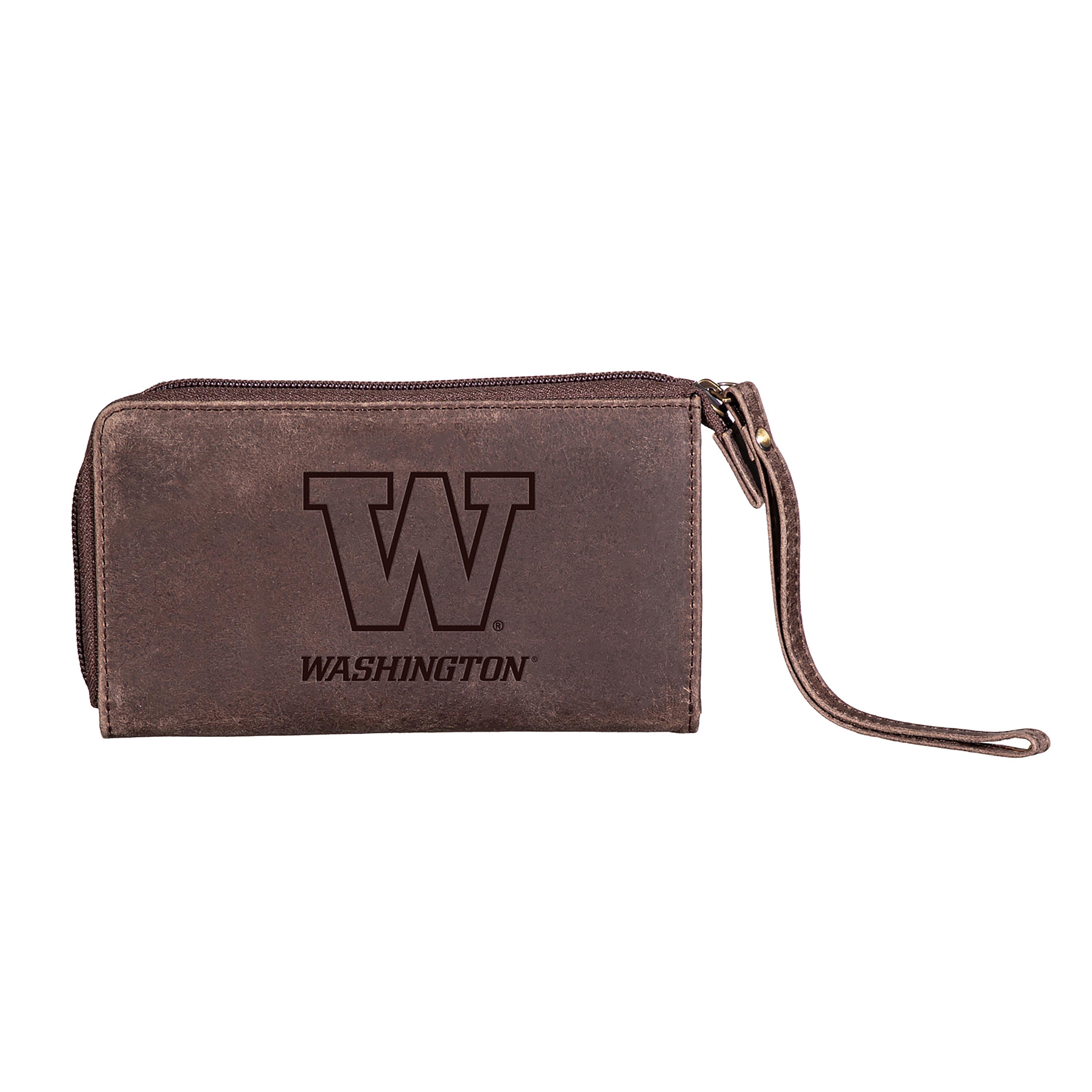 Wristlet Wallet, Brown, Universitiy of Washington - Sports Collectibles, Sports Memorabilia, Sports Fan Shop, Sports Gifts