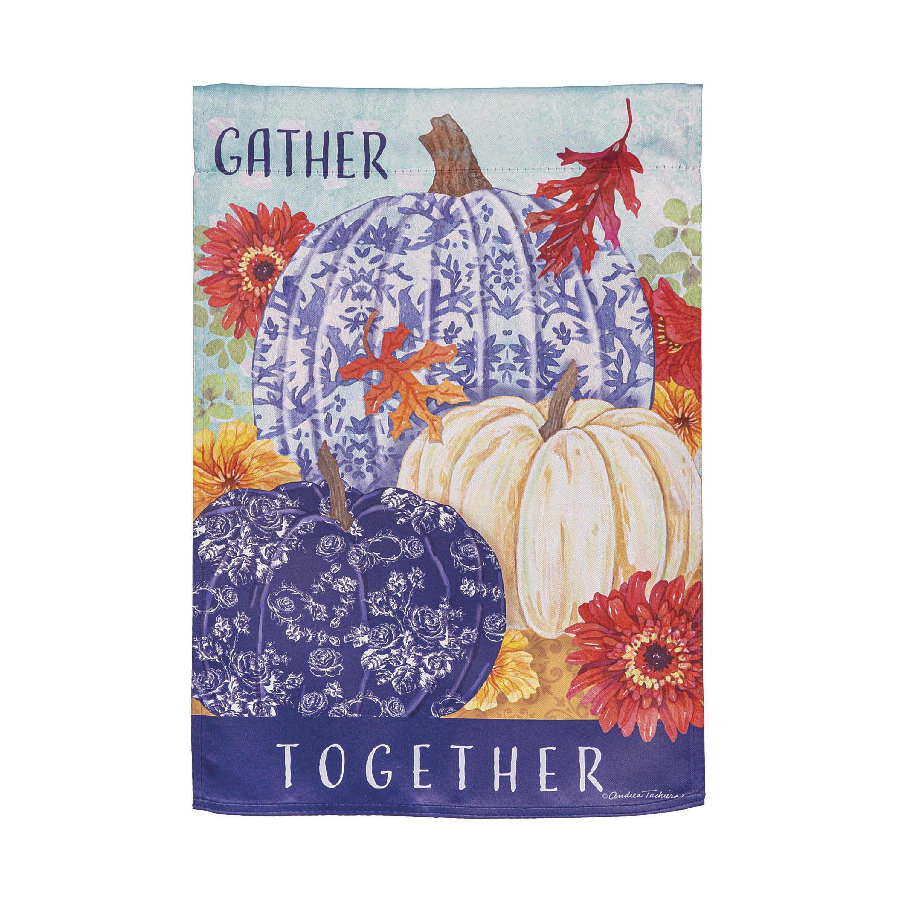 Changing Seasons Pumpkins Suede Garden Flag - Sports Collectibles, Sports Memorabilia, Sports Fan Shop, Sports Gifts